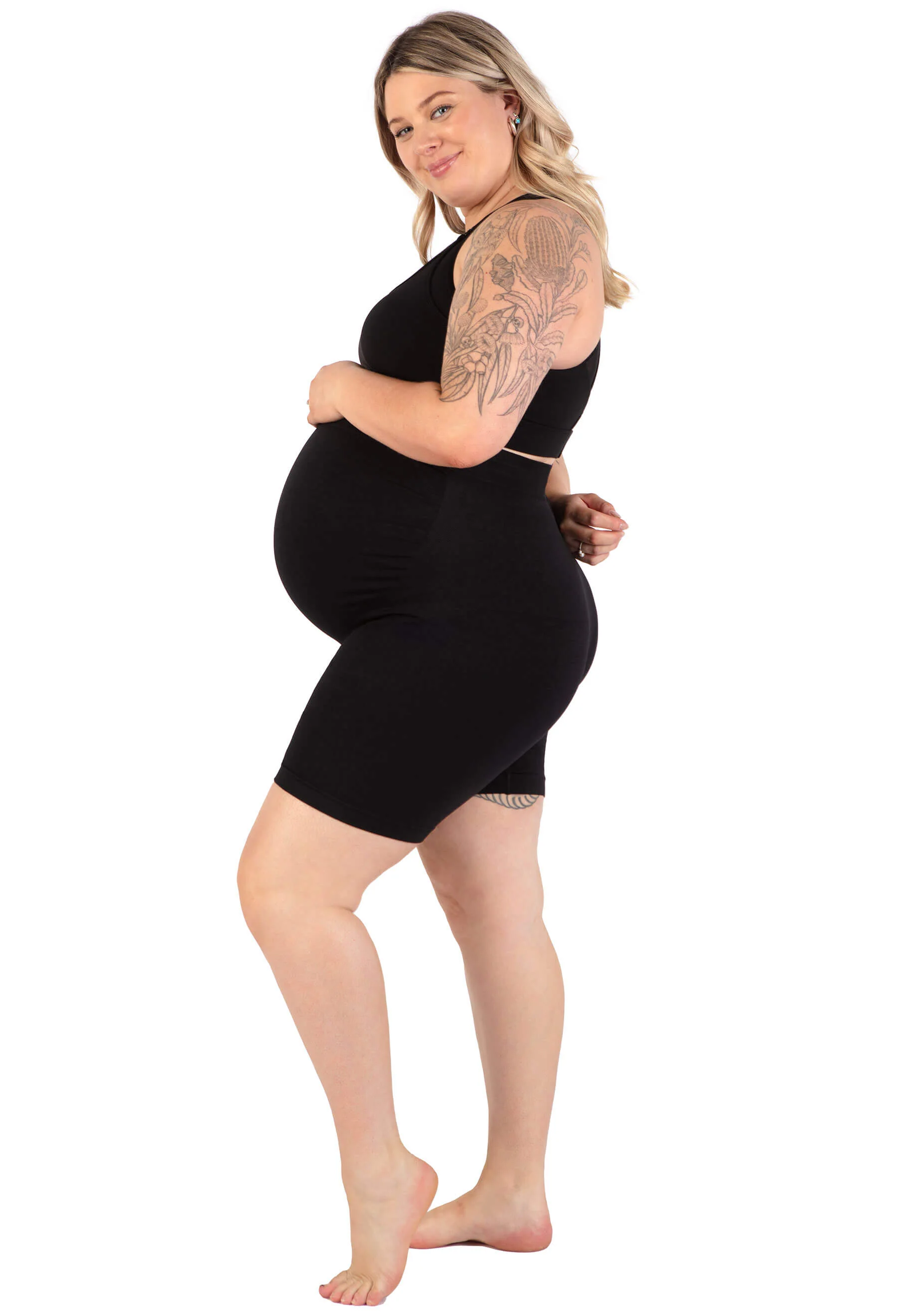 Maternity Bike Shorts - 2 Pack - Image 6