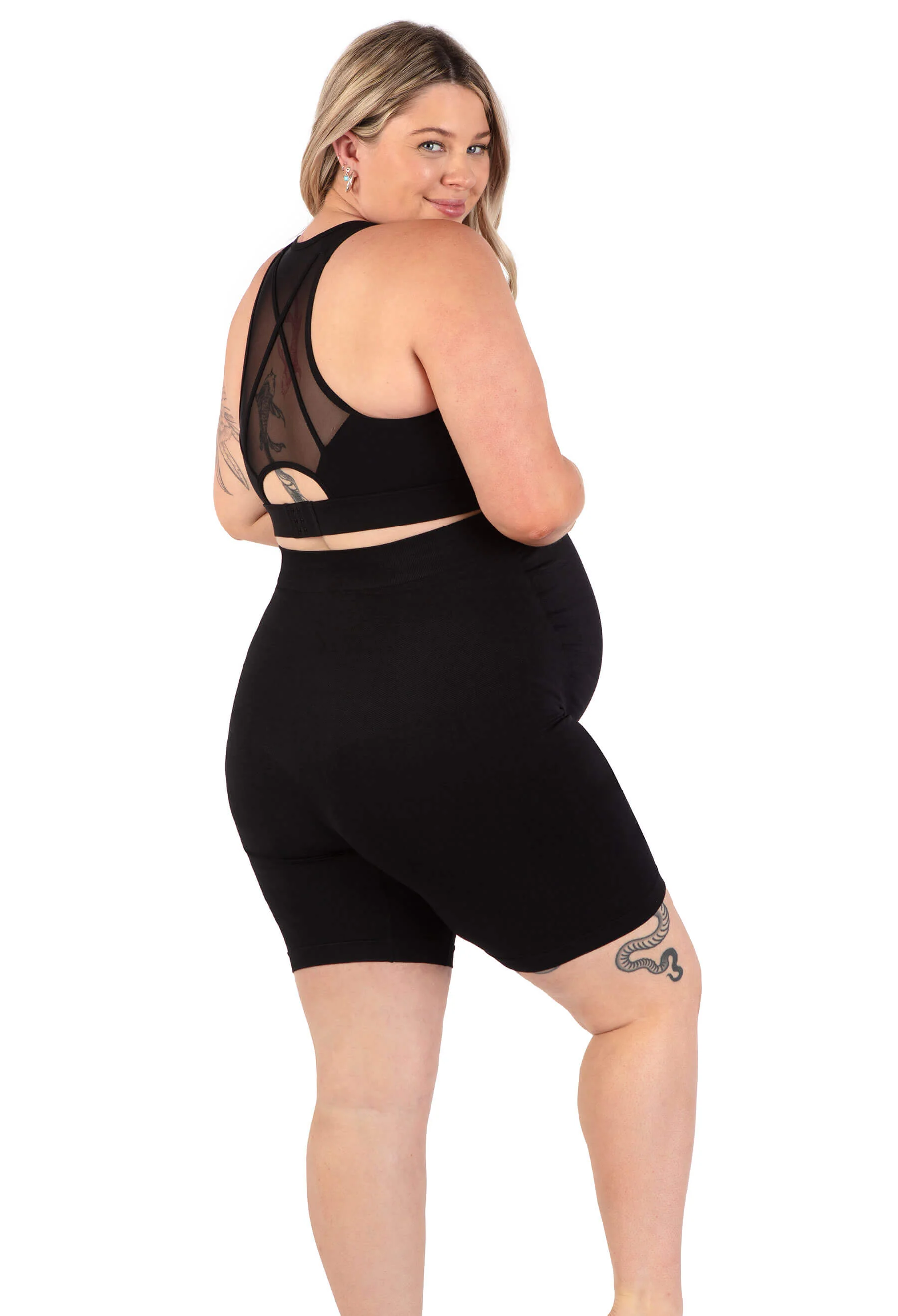 Maternity Bike Shorts - 2 Pack - Image 7