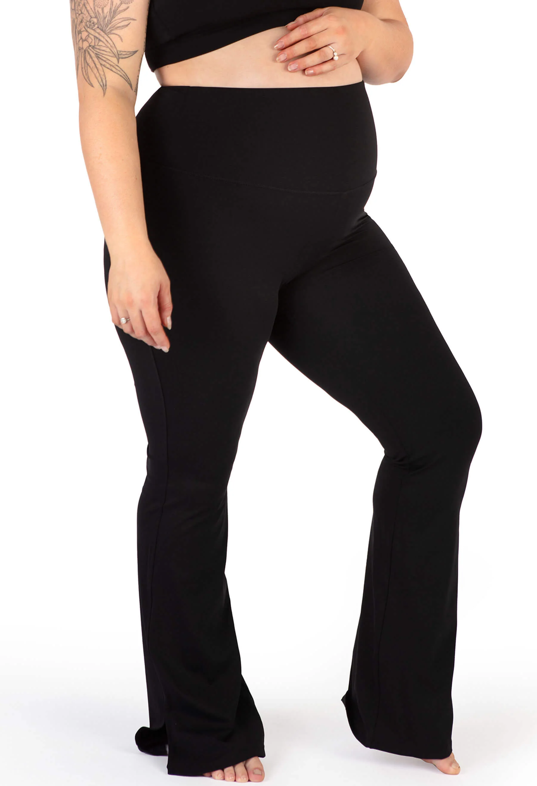 Maternity-Friendly Flare Leggings | High Waisted & Pet Hair Resistant - Image 3