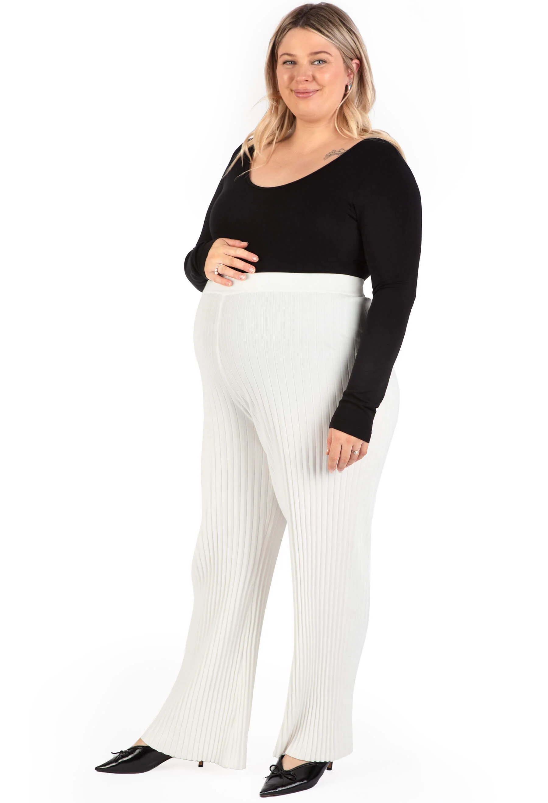 Maternity Long Sleeve Bamboo Bodysuit - 2 Pack - Image 6