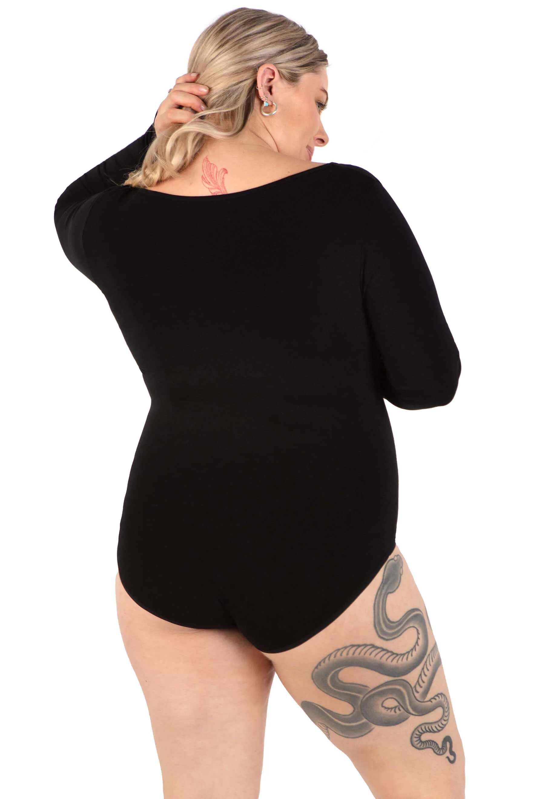 Maternity Long Sleeve Bamboo Bodysuit - Image 3