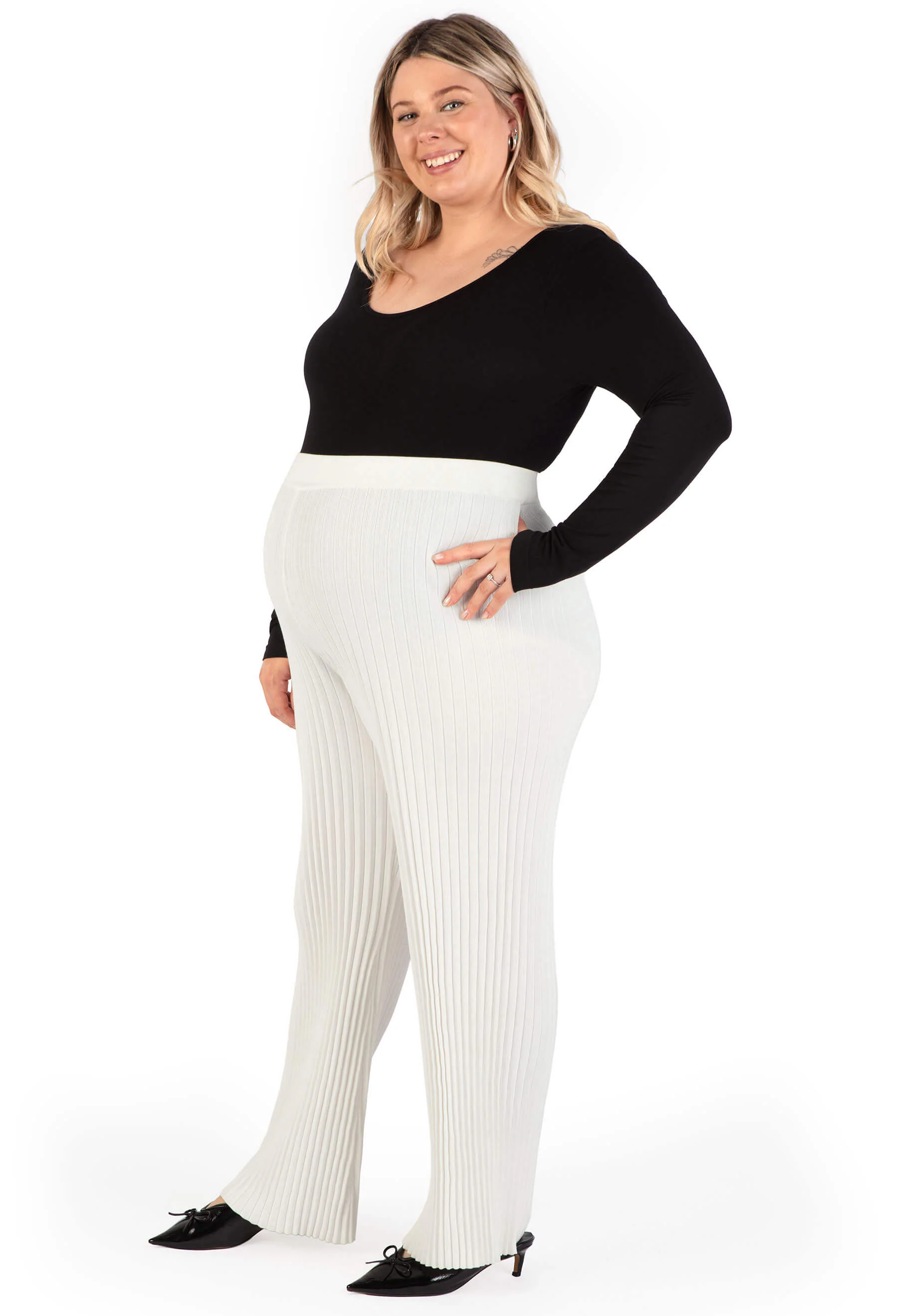 Maternity Long Sleeve Bamboo Bodysuit - Image 7