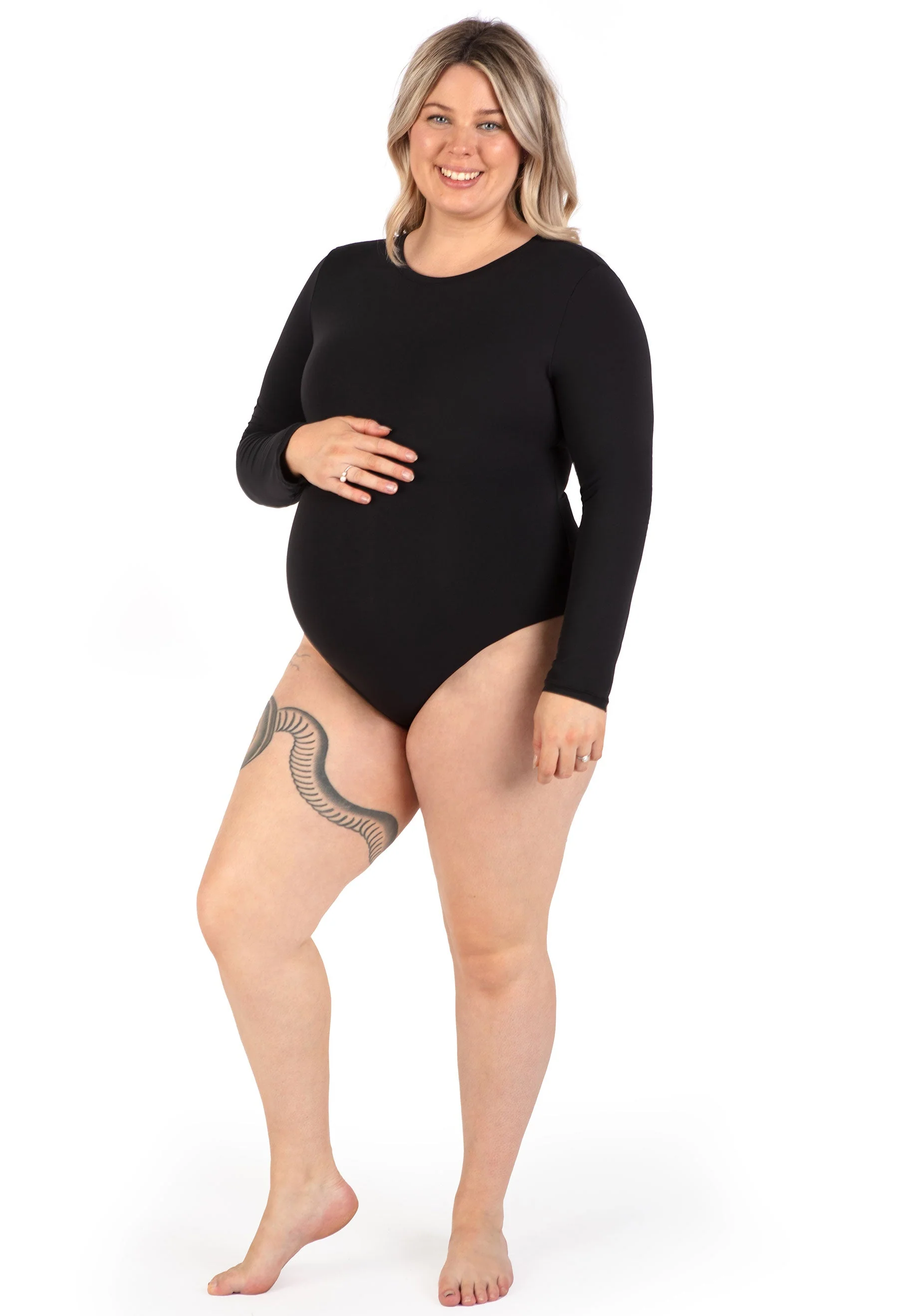 Maternity Long Sleeve Bodysuit G-String | ButterFit - Image 2
