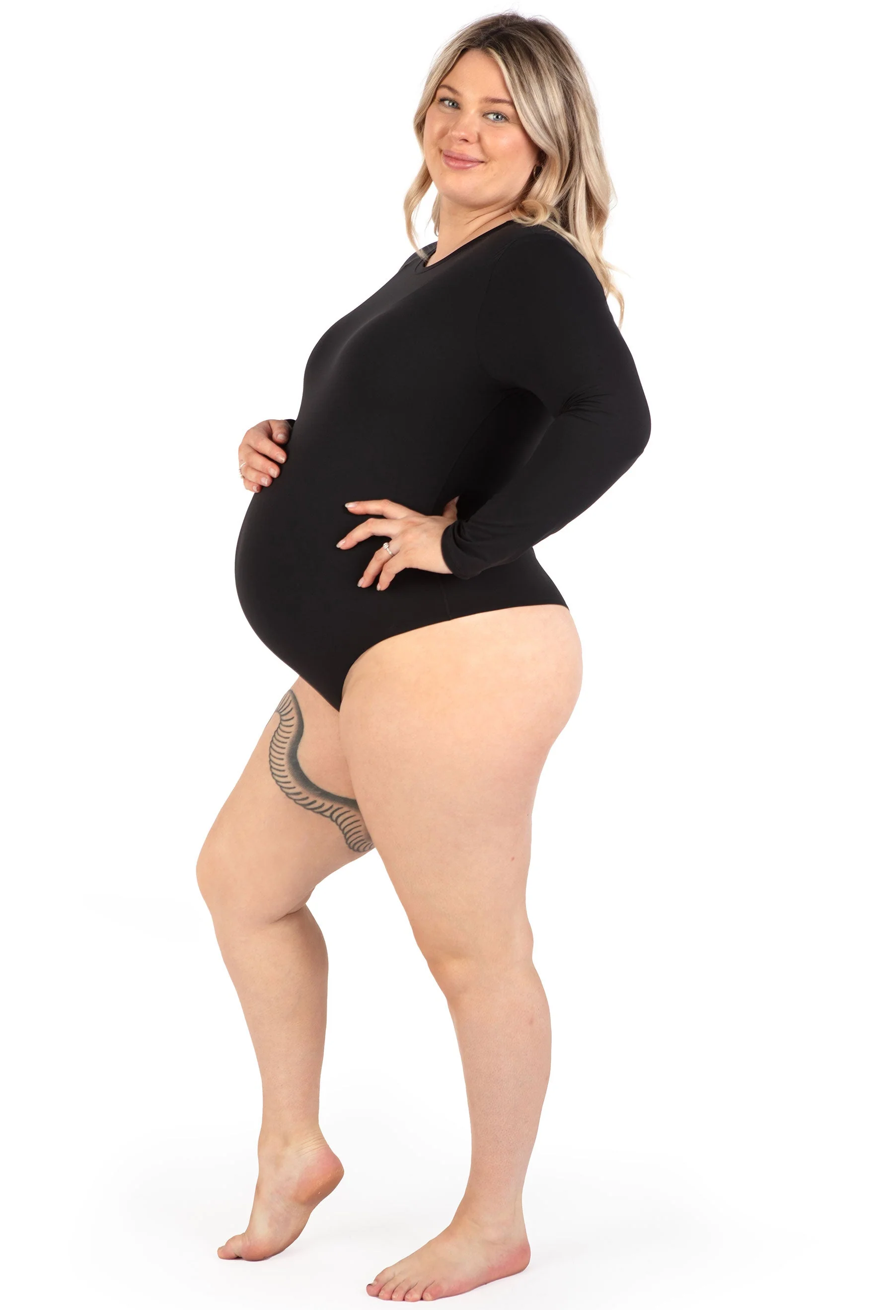 Maternity Long Sleeve Bodysuit G-String | ButterFit - Image 3