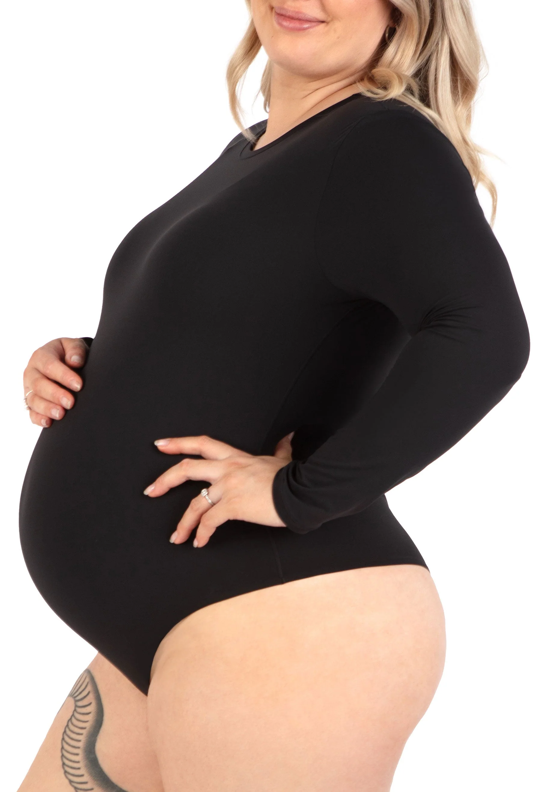 Maternity Long Sleeve Bodysuit G-String | ButterFit - Image 5