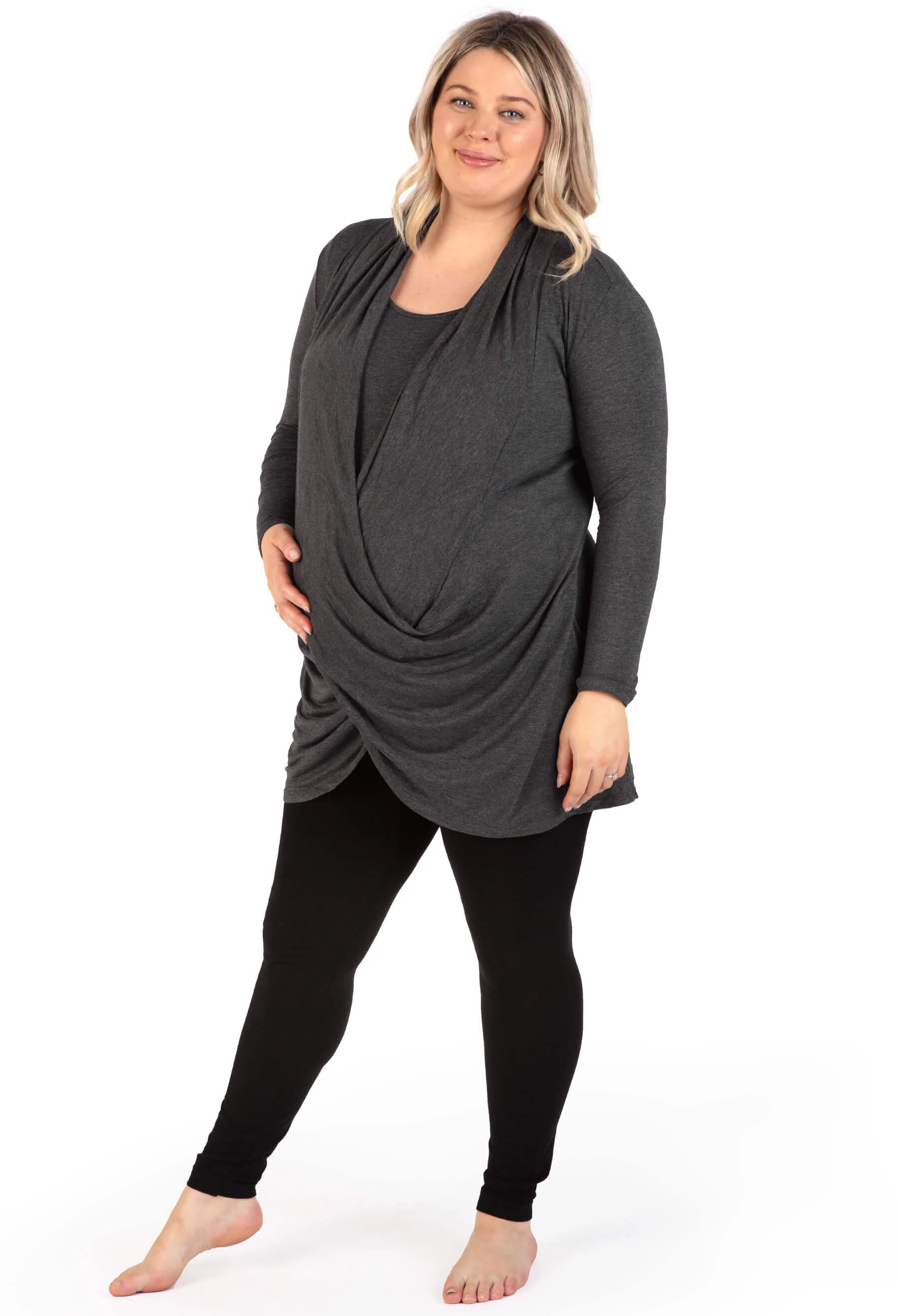 Maternity & Nursing Bamboo Soft Drape Top - Image 14