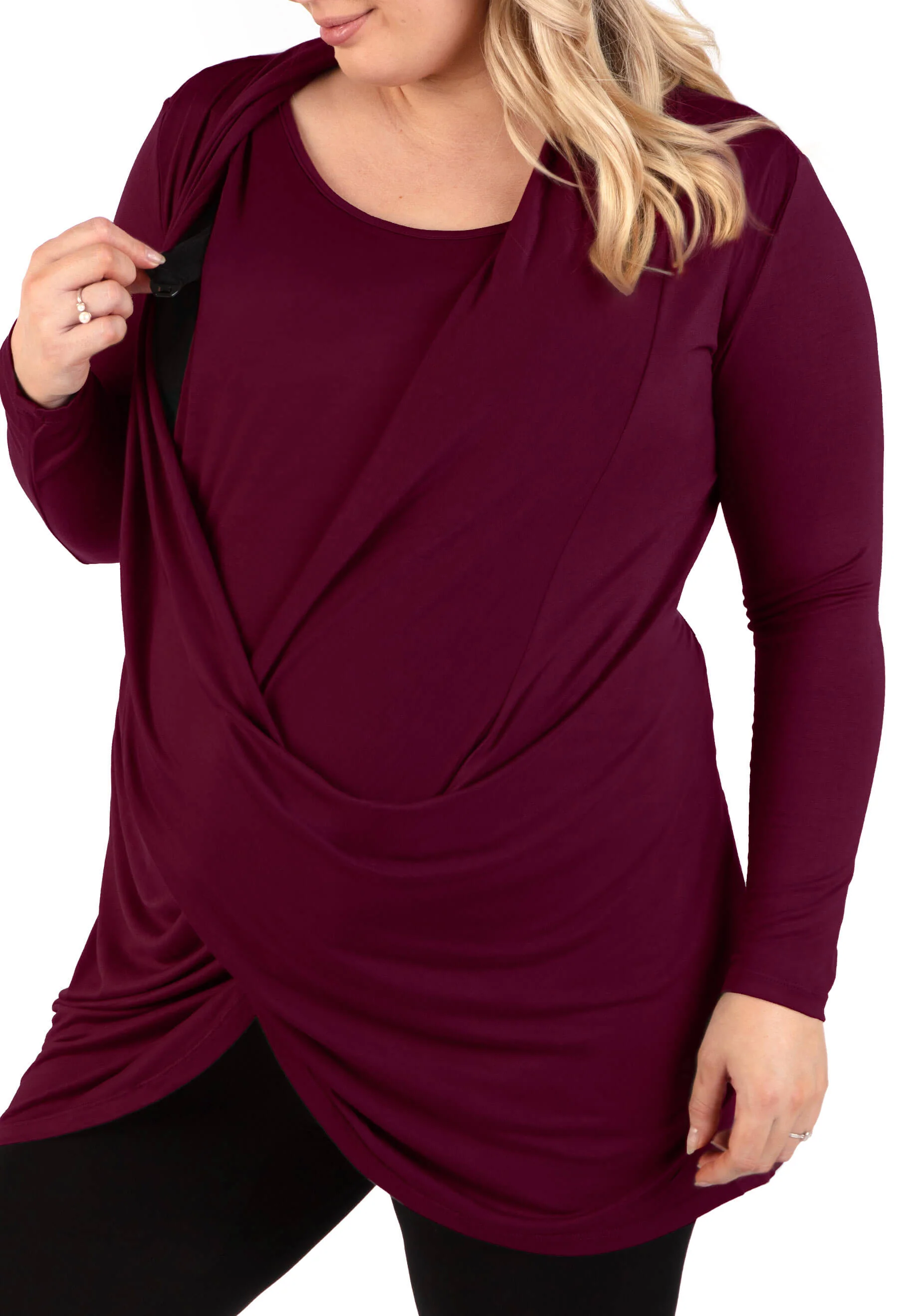 Maternity & Nursing Bamboo Soft Drape Top - Image 8
