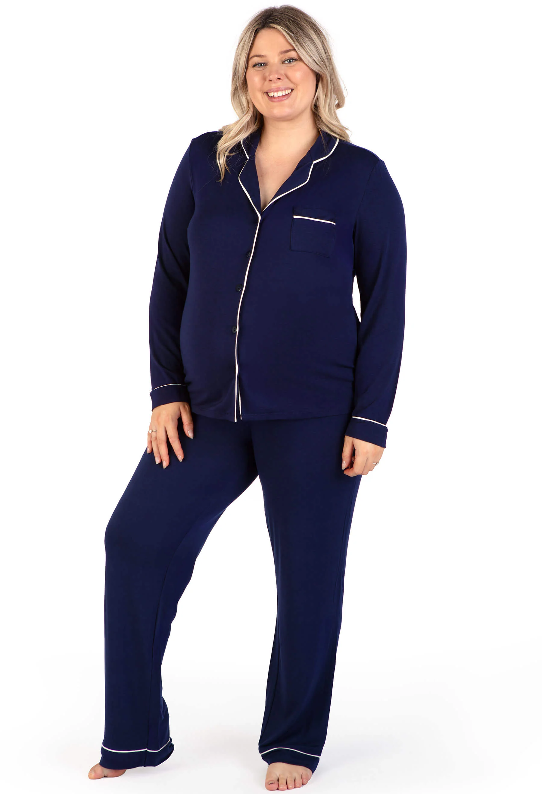 Maternity & Nursing Buttery Soft Bamboo Pyjama Set - Image 3