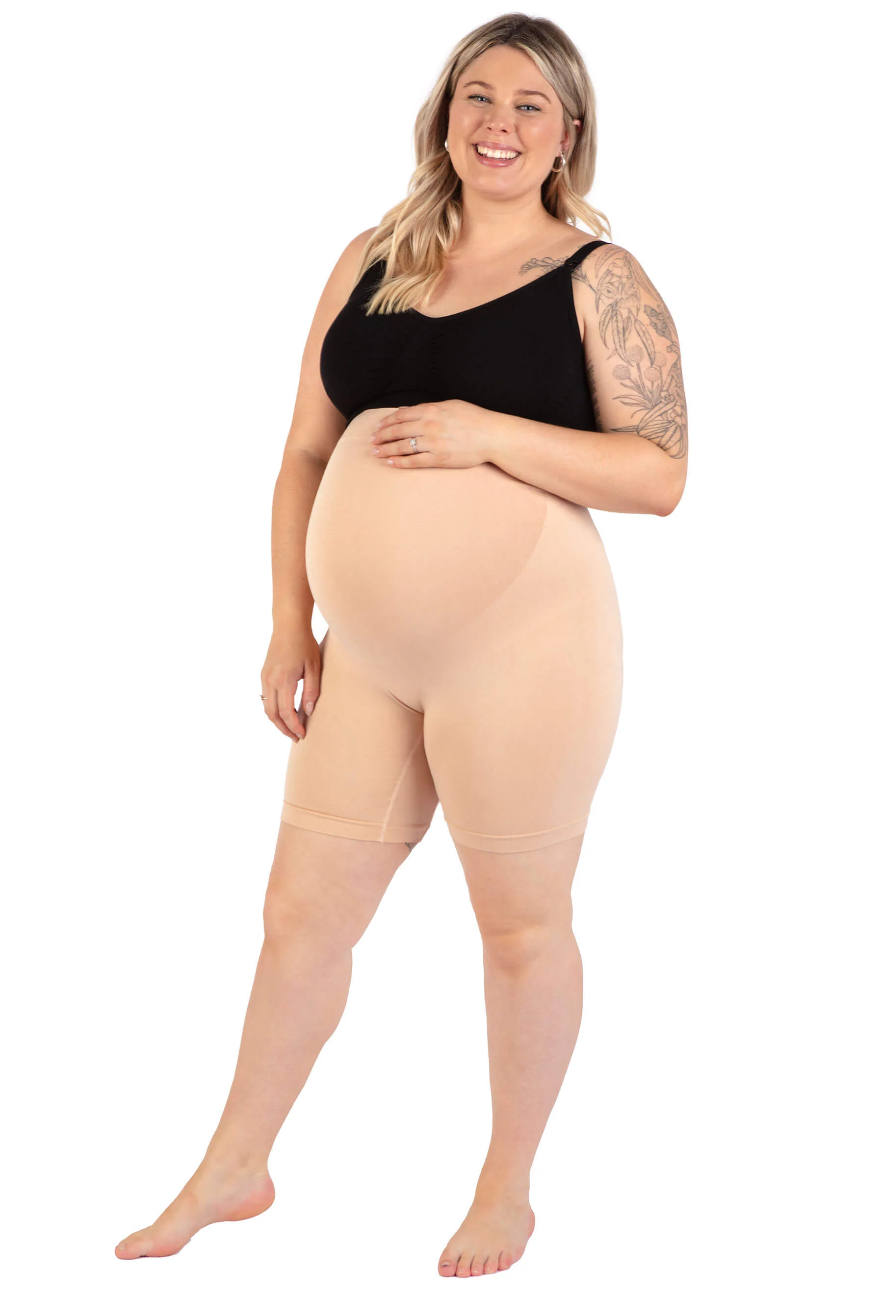 Maternity Shorts with Tummy Support - 2 Pack - Image 3
