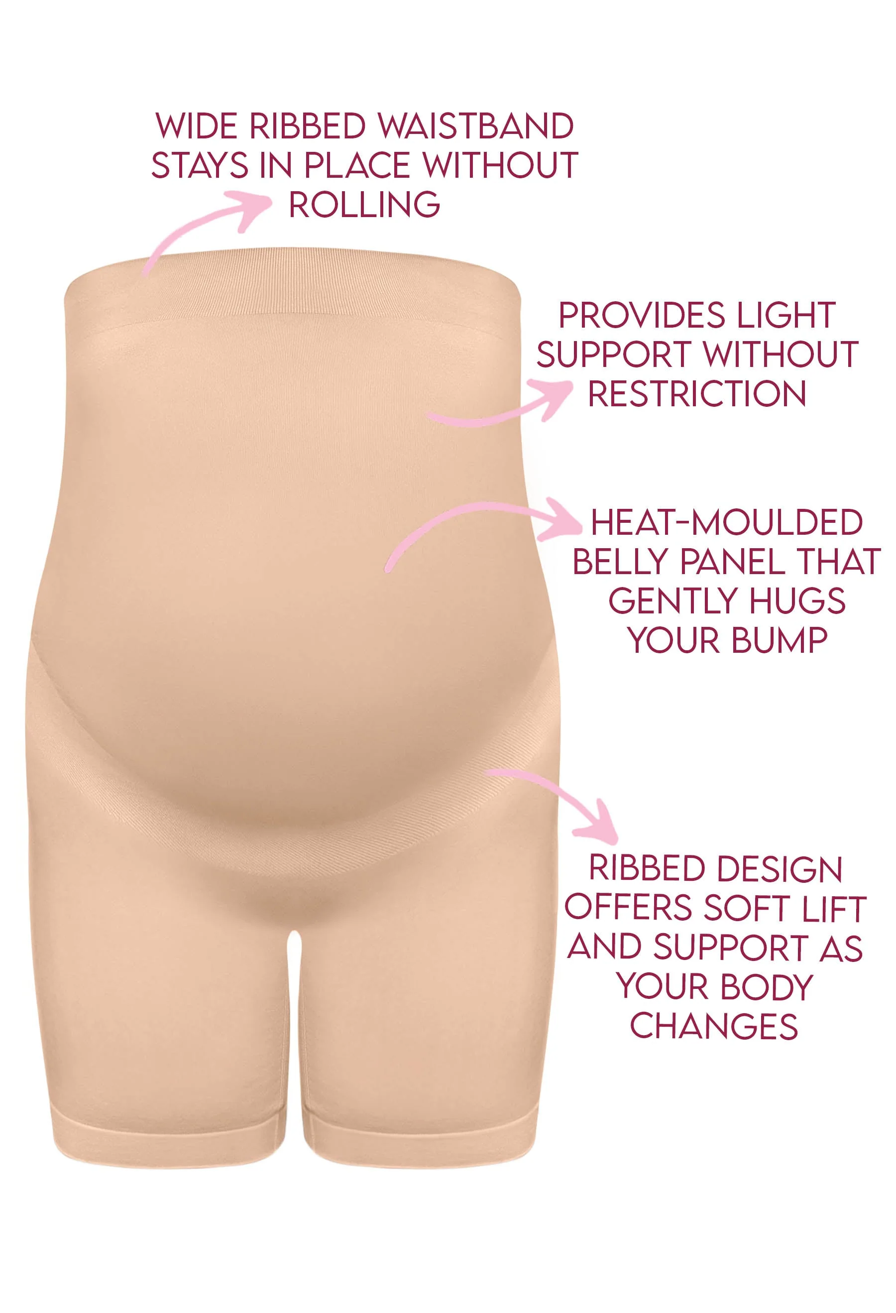 Maternity Shorts with Tummy Support - 2 Pack - Image 6