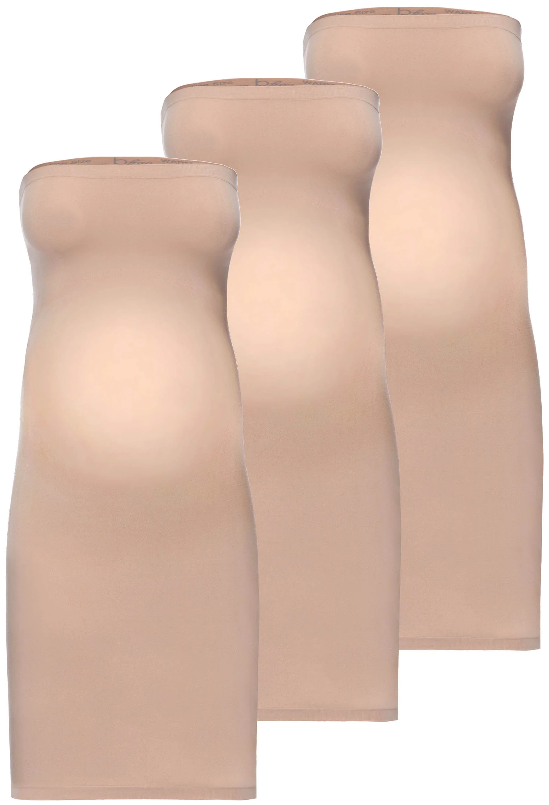 Maternity Strapless Knee Length Slip Dress - 3 Pack - Image 8