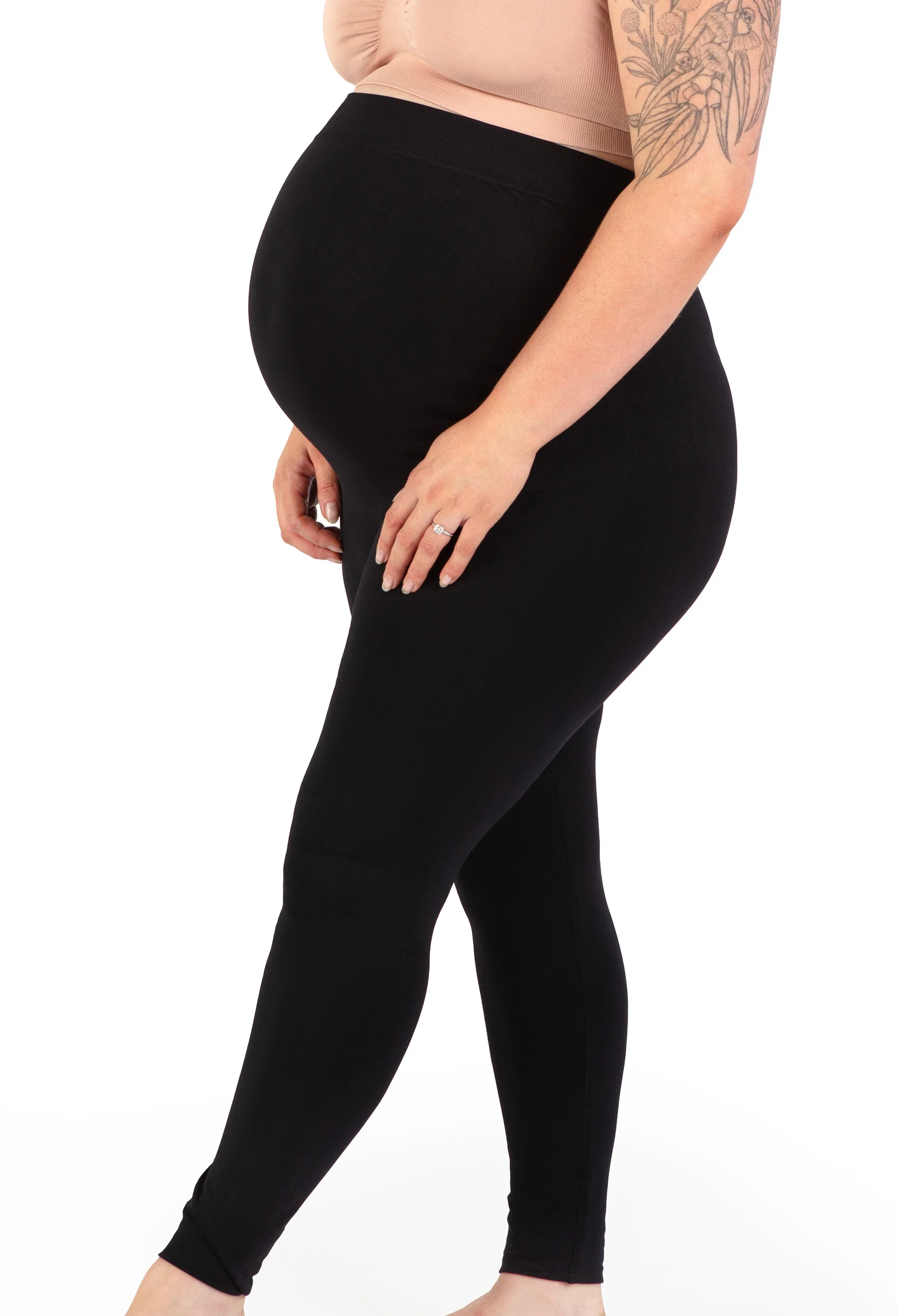 Maternity Leggings with Tummy Support - Image 2
