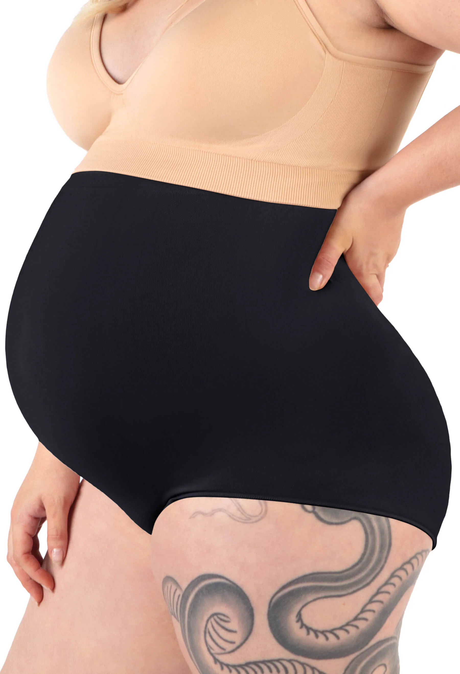 Maternity Underbust Cotton Rich Full Brief - Neutrals 3 Pack - Image 6