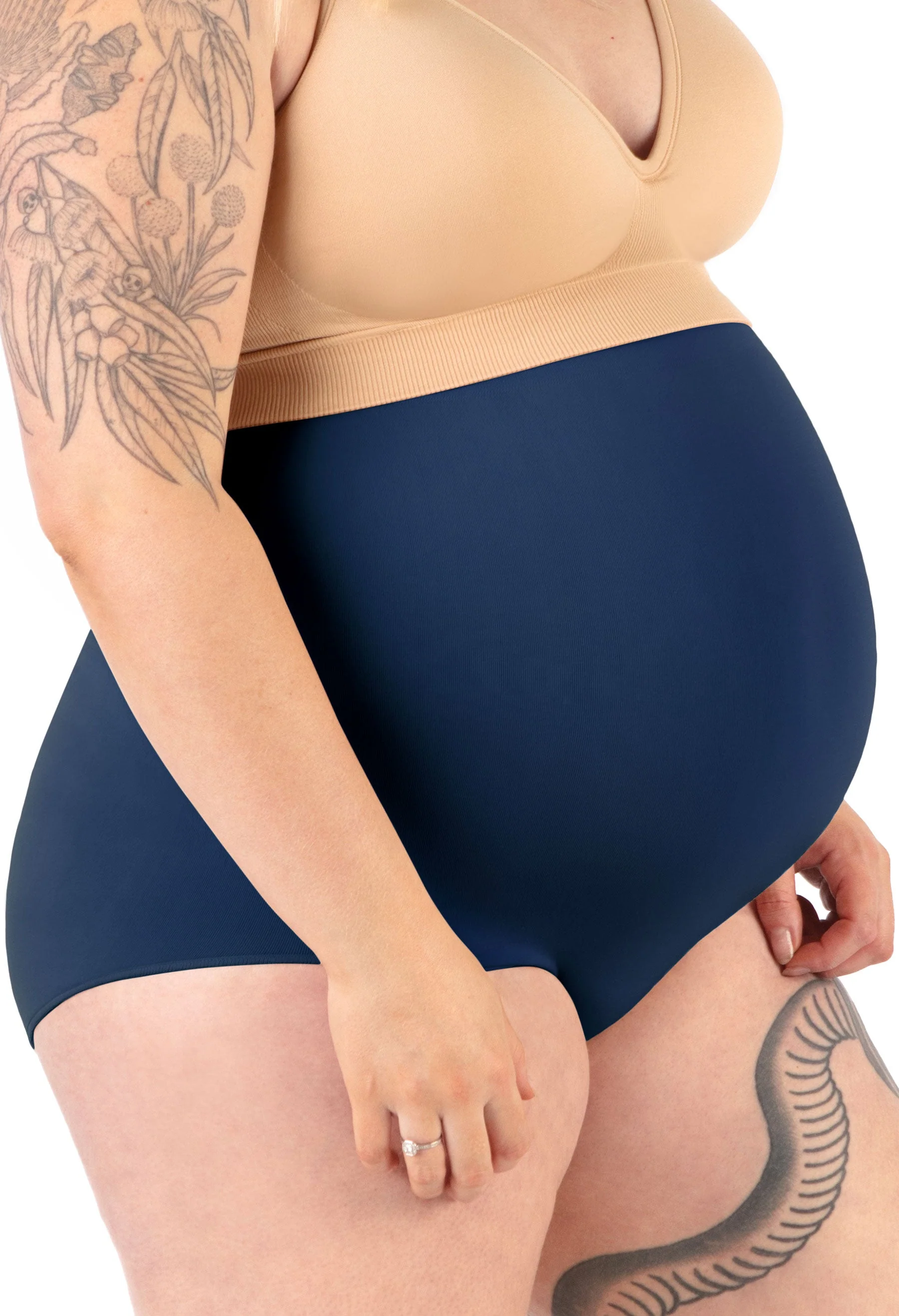 Maternity Underbust Cotton Rich Full Brief - Fancy 3 Pack - Image 14
