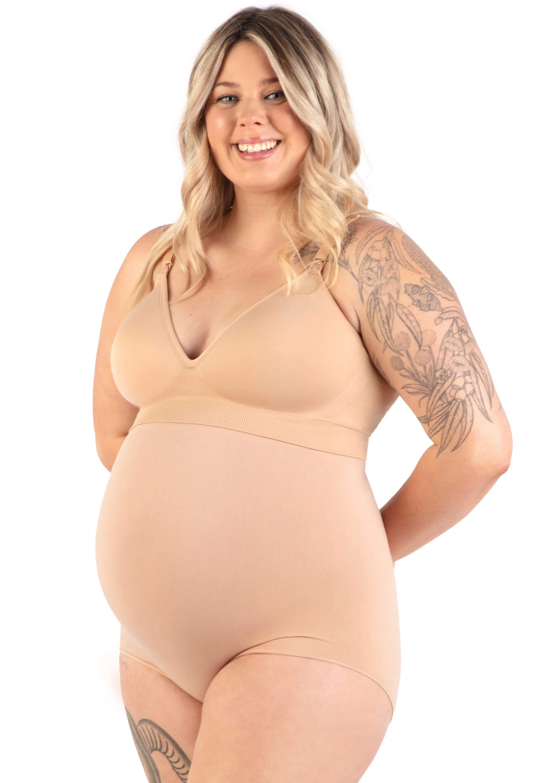 Maternity Underbust Cotton Rich Full Brief - Neutrals 3 Pack - Image 3