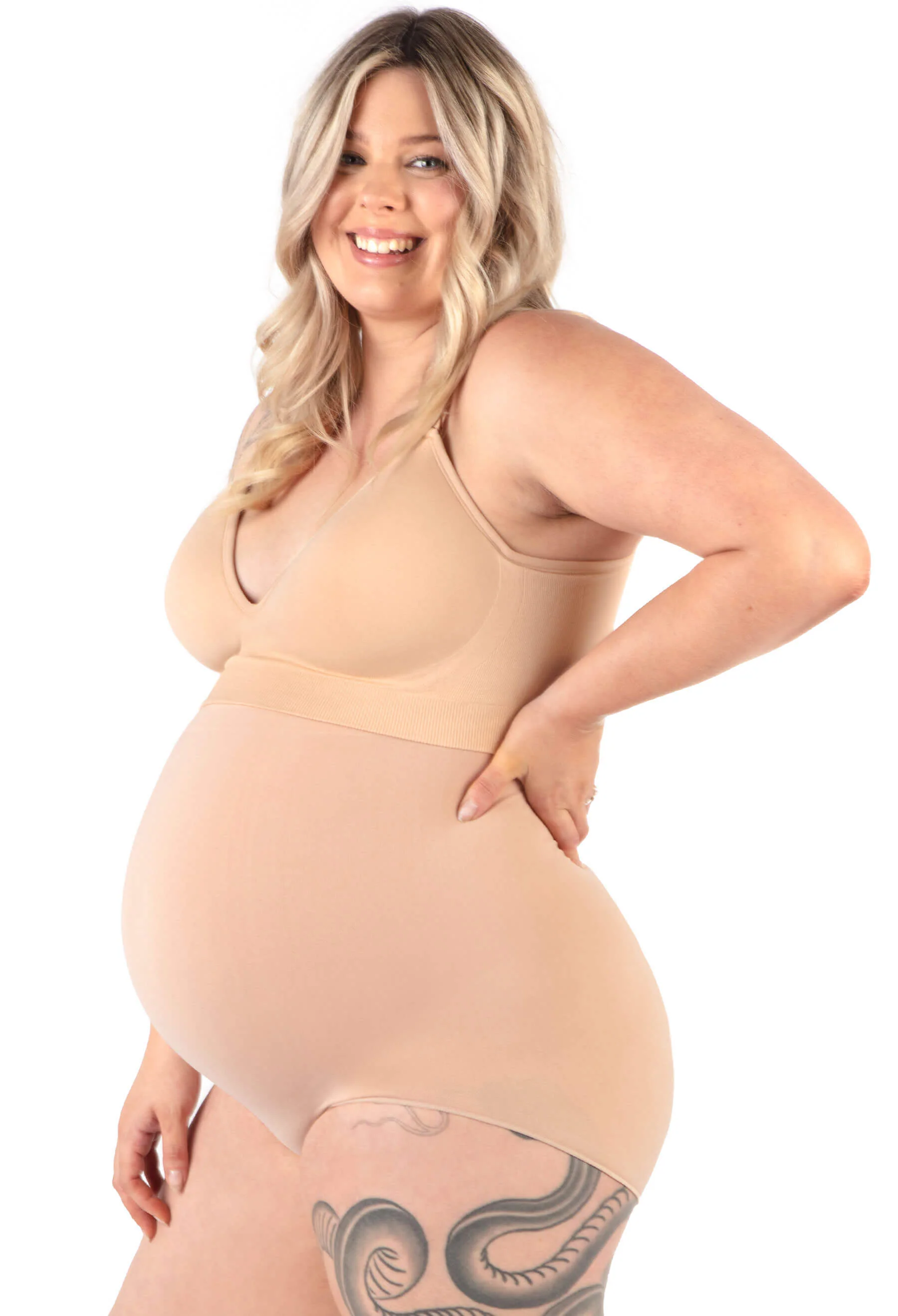 Maternity Underbust Cotton Rich Full Brief - Neutrals 3 Pack - Image 9
