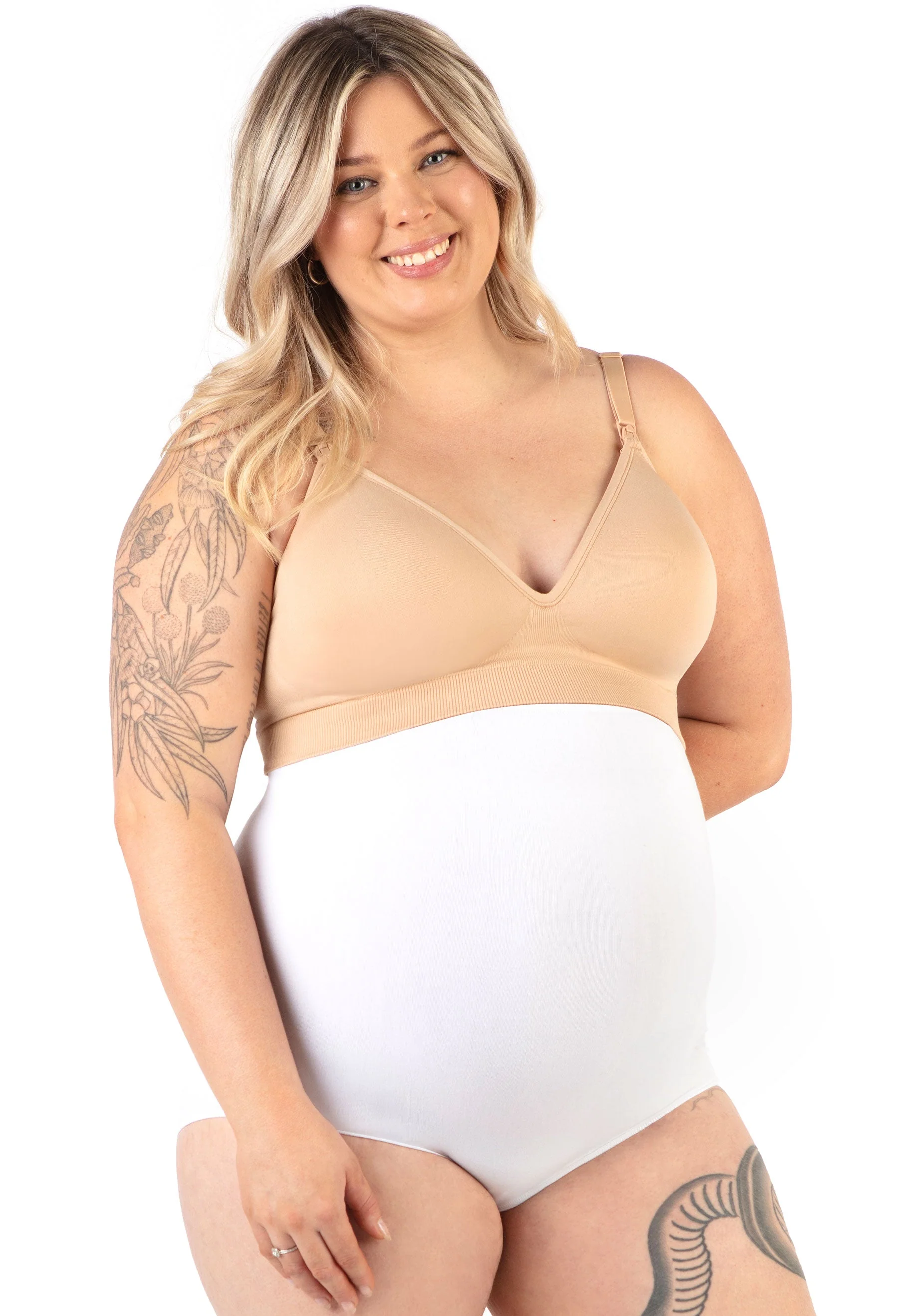 Maternity Underbust Cotton Rich Full Brief - Neutrals 3 Pack - Image 4