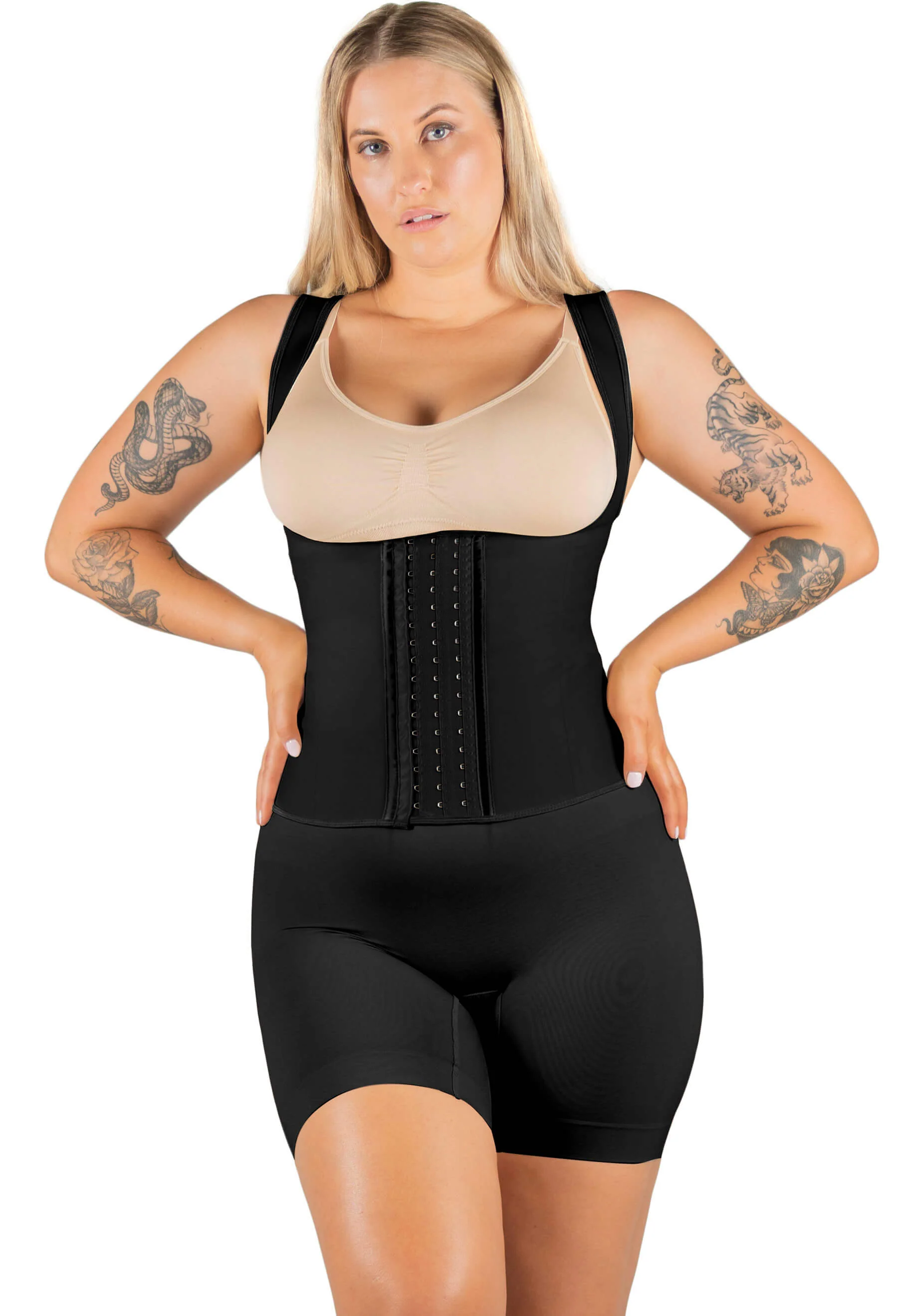 Open Bust Back Smoothing Corset With 9 Steel Bones - Image 4
