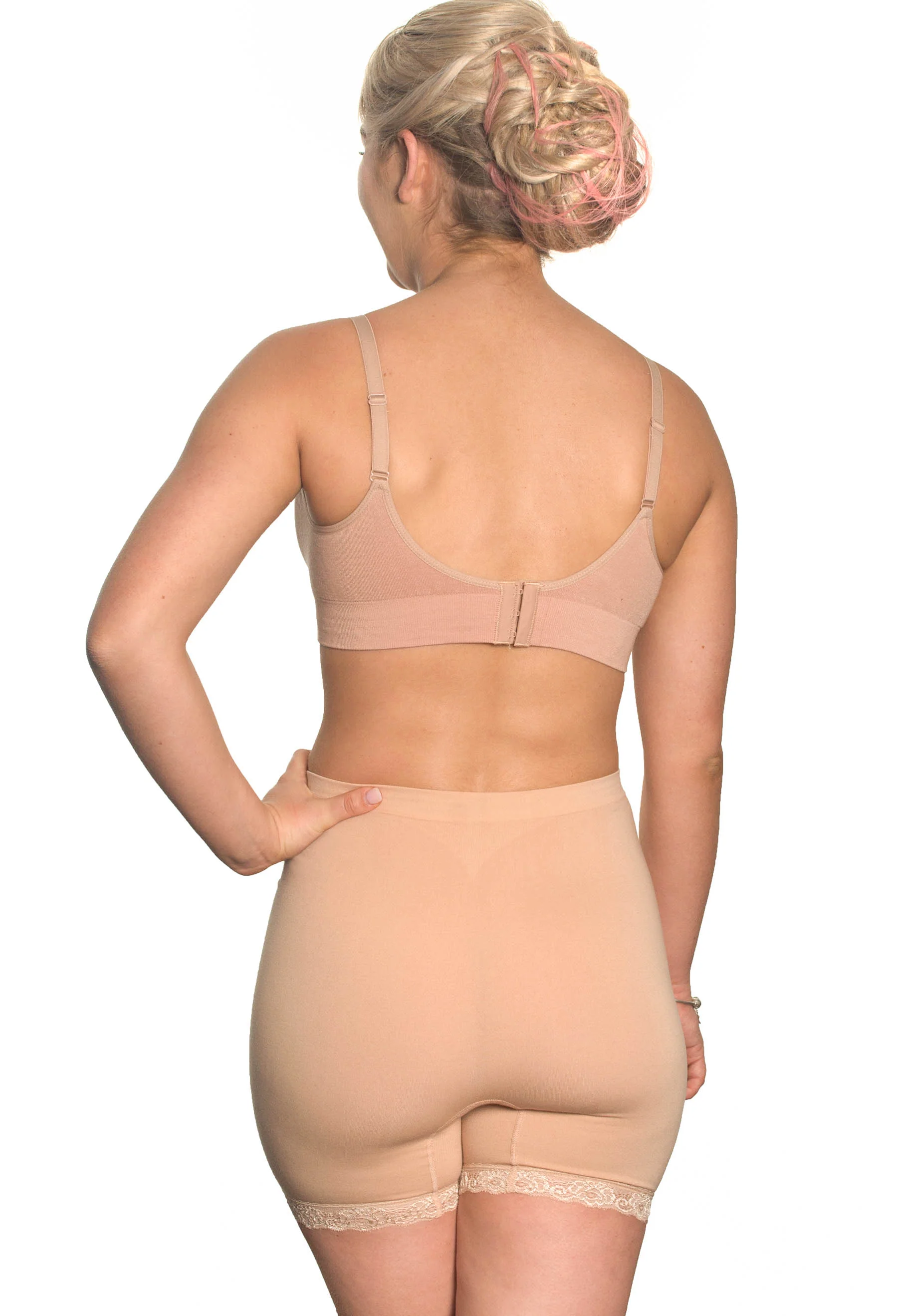 Anti Chafing High Rise Petite Cotton Rich Shorts | Pacific Blue - Image 7