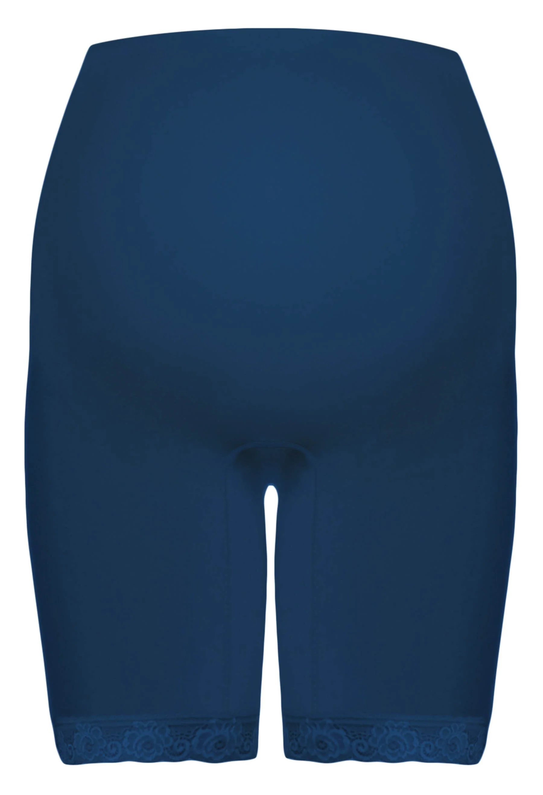 Maternity Anti Chafing High Rise Long Cotton Rich Shorts | Pacific Blue - Image 3