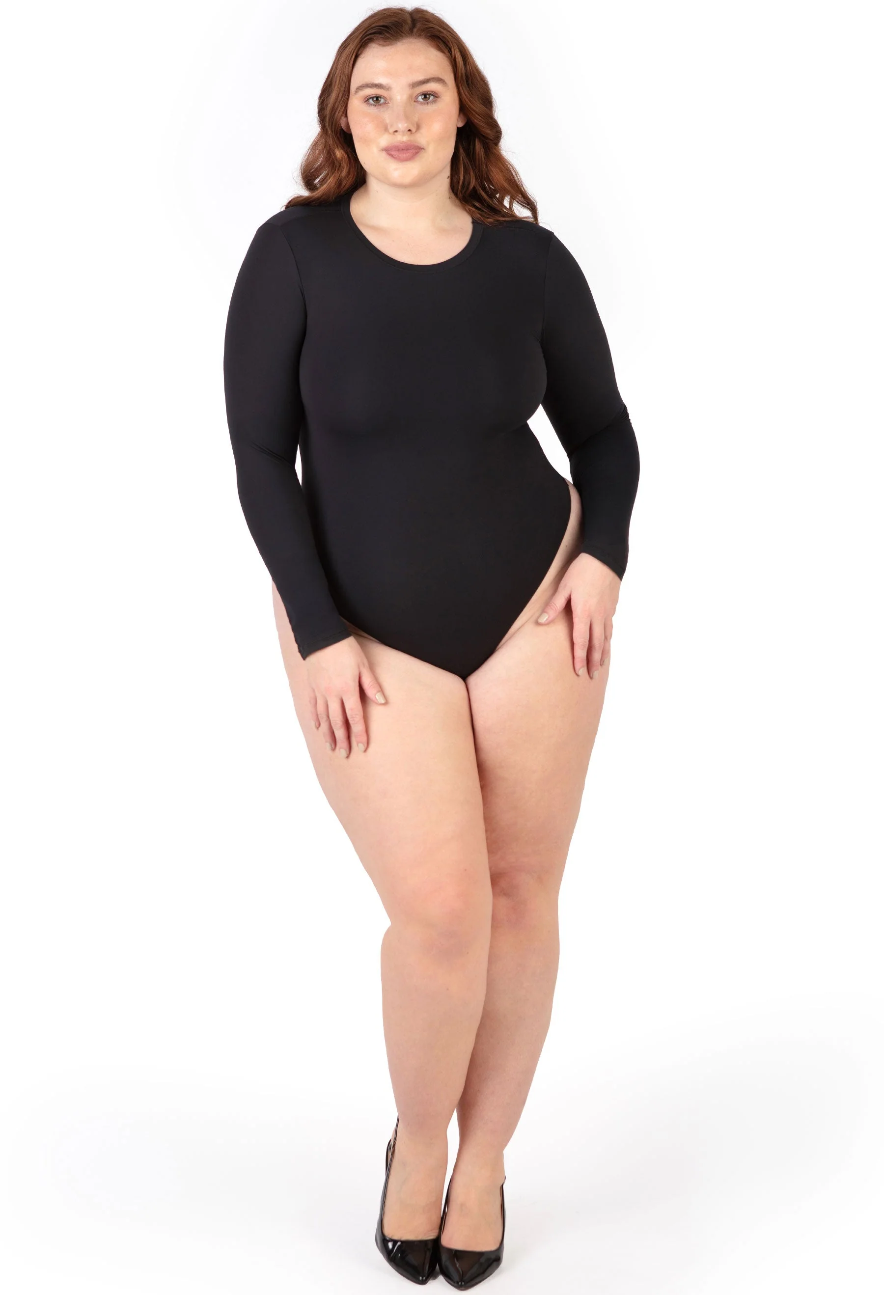 Plus Size Long Sleeve Bodysuit G-String | ButterFit - Image 3