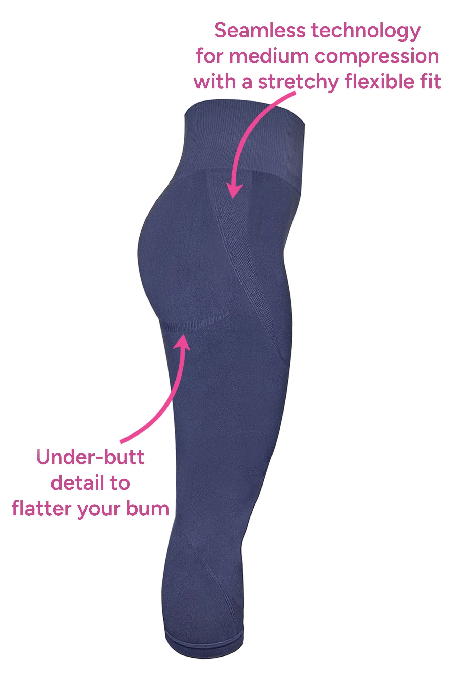 Plus Size Seamless High Waist 3/4 Capri Leggings - Image 6