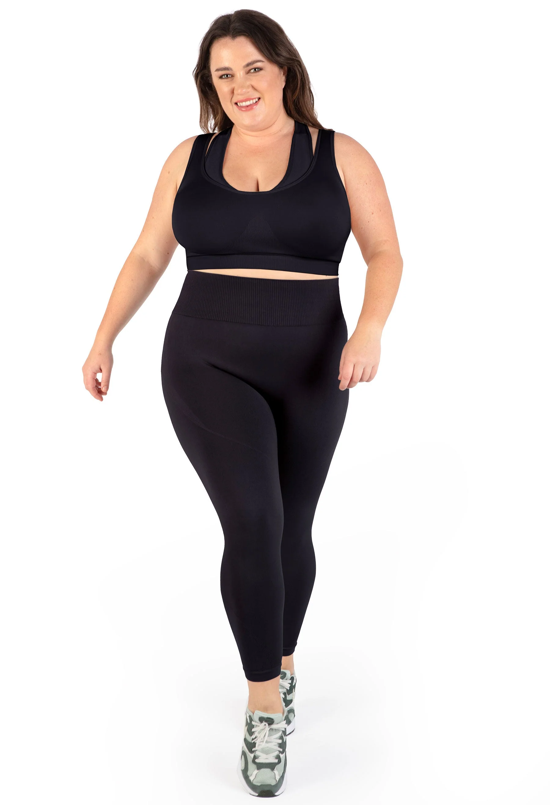 Plus Size Seamless High Waist Full Length Leggings - Image 2