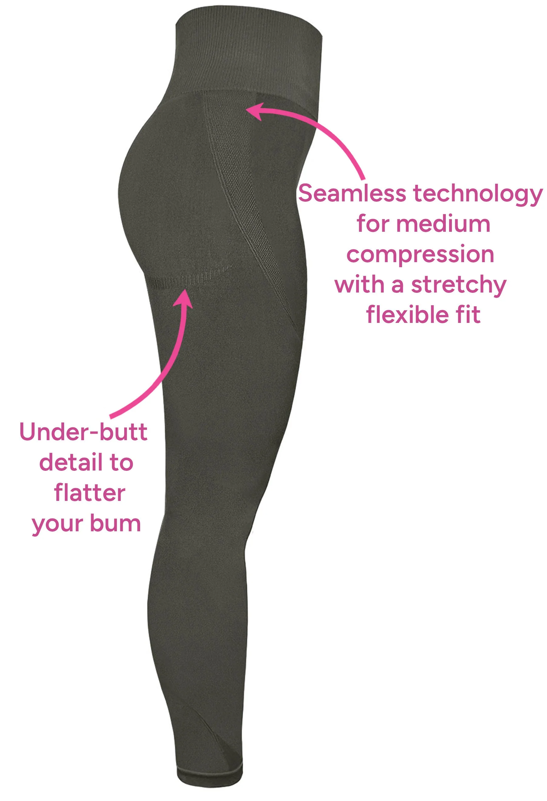 Plus Size Seamless High Waist Full Length Leggings - Image 7