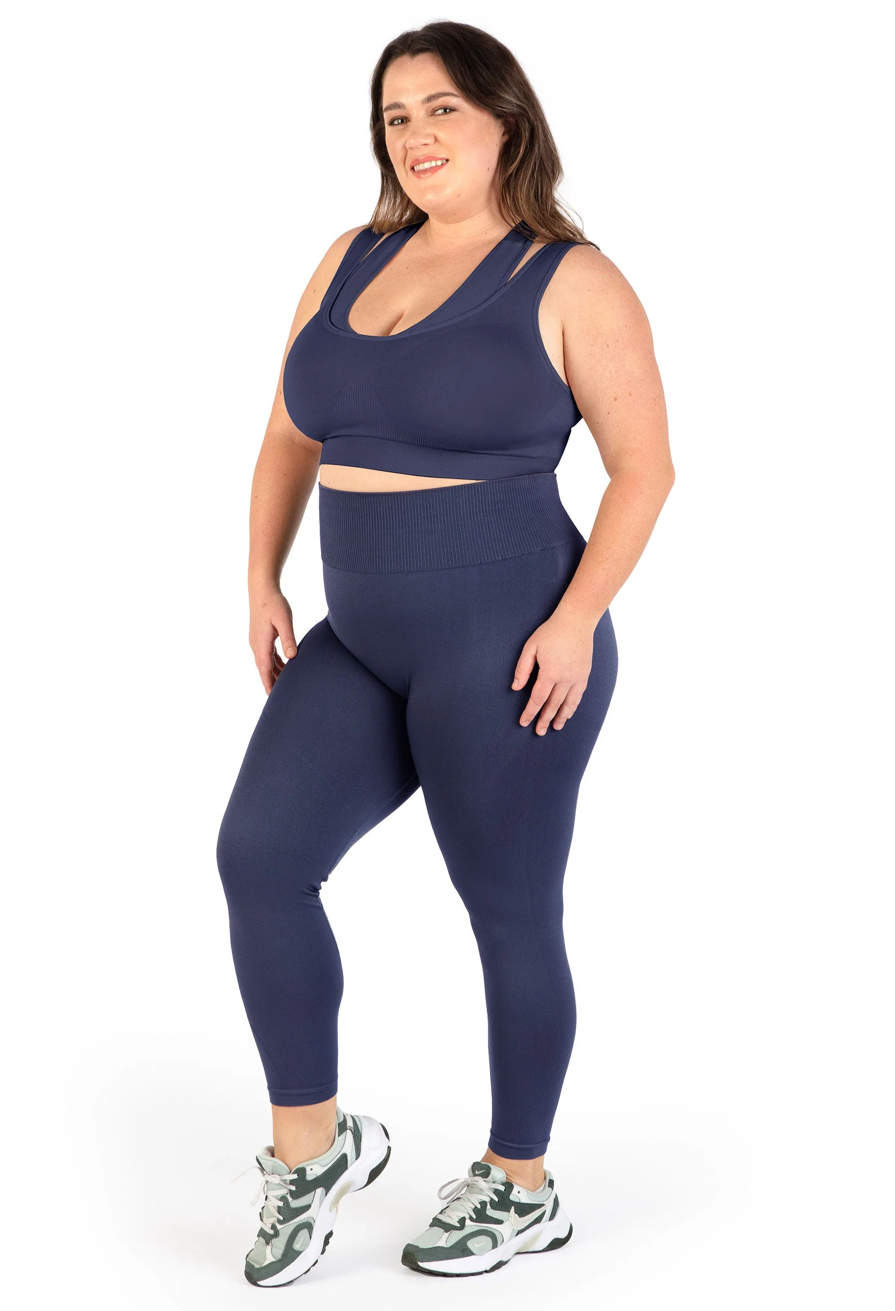 Plus Size Seamless High Waist Full Length Leggings - Image 2