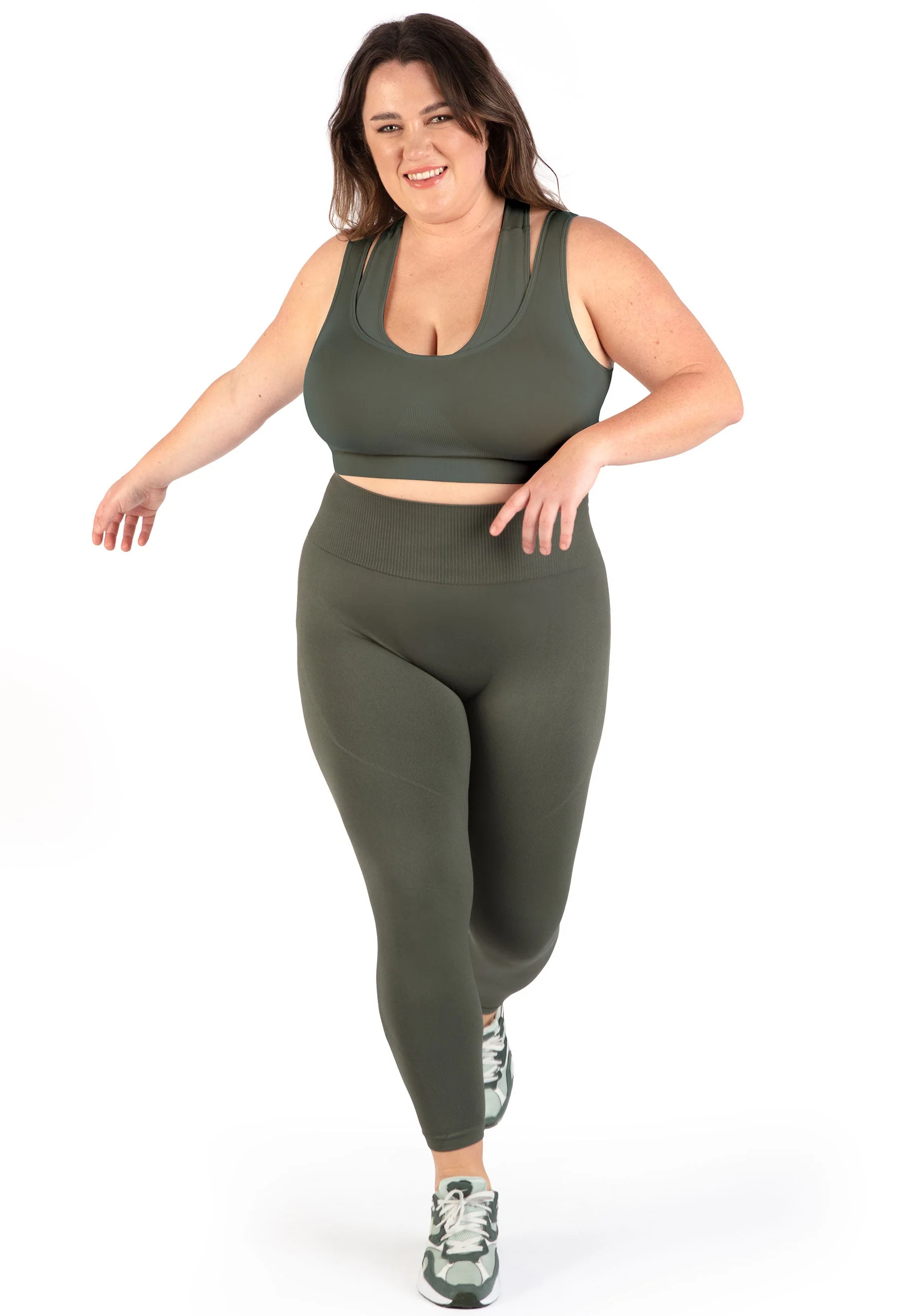 Plus Size Seamless High Waist Full Length Leggings - Image 2
