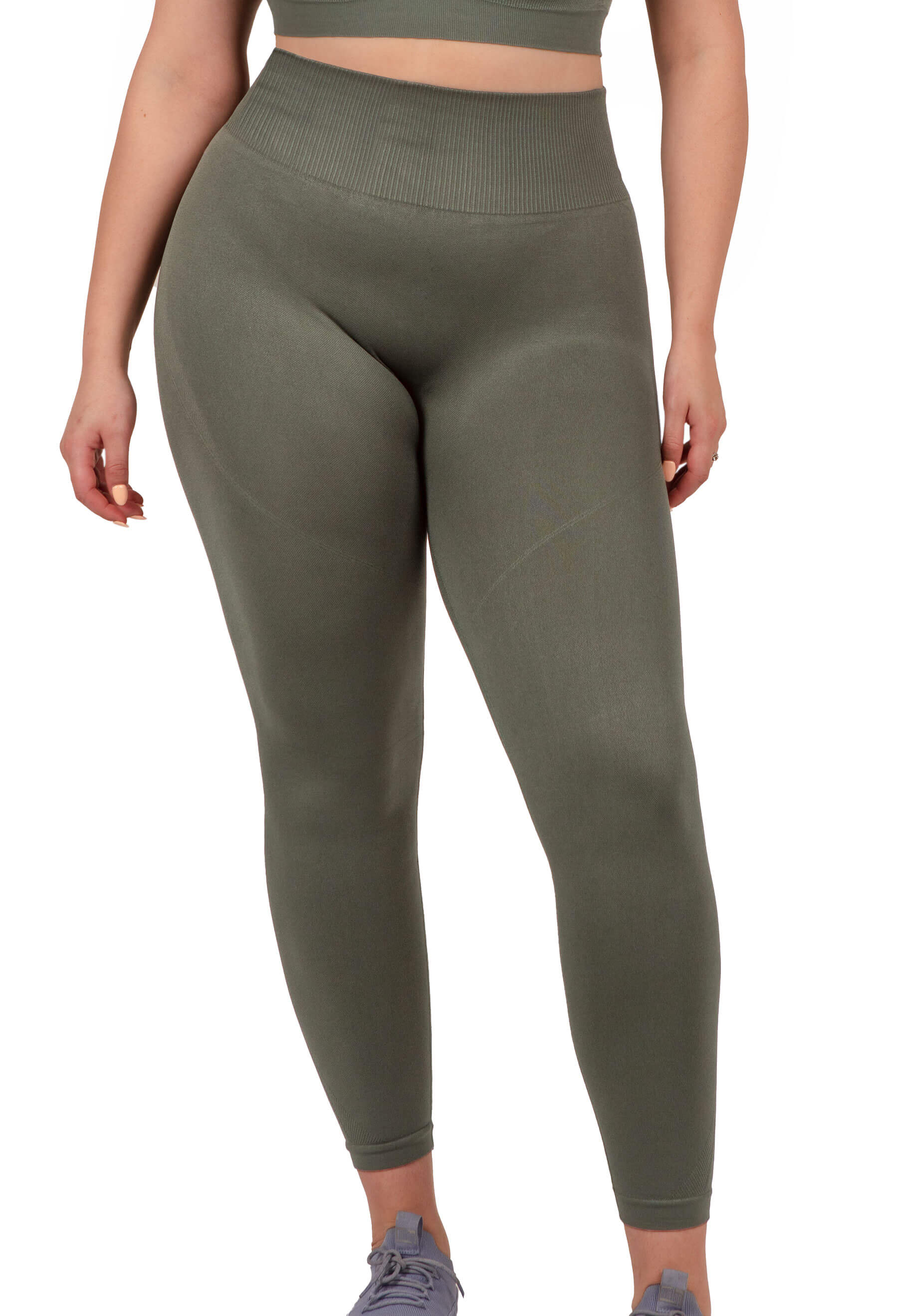 Plus Size Seamless High Waist Full Length Leggings - Image 4