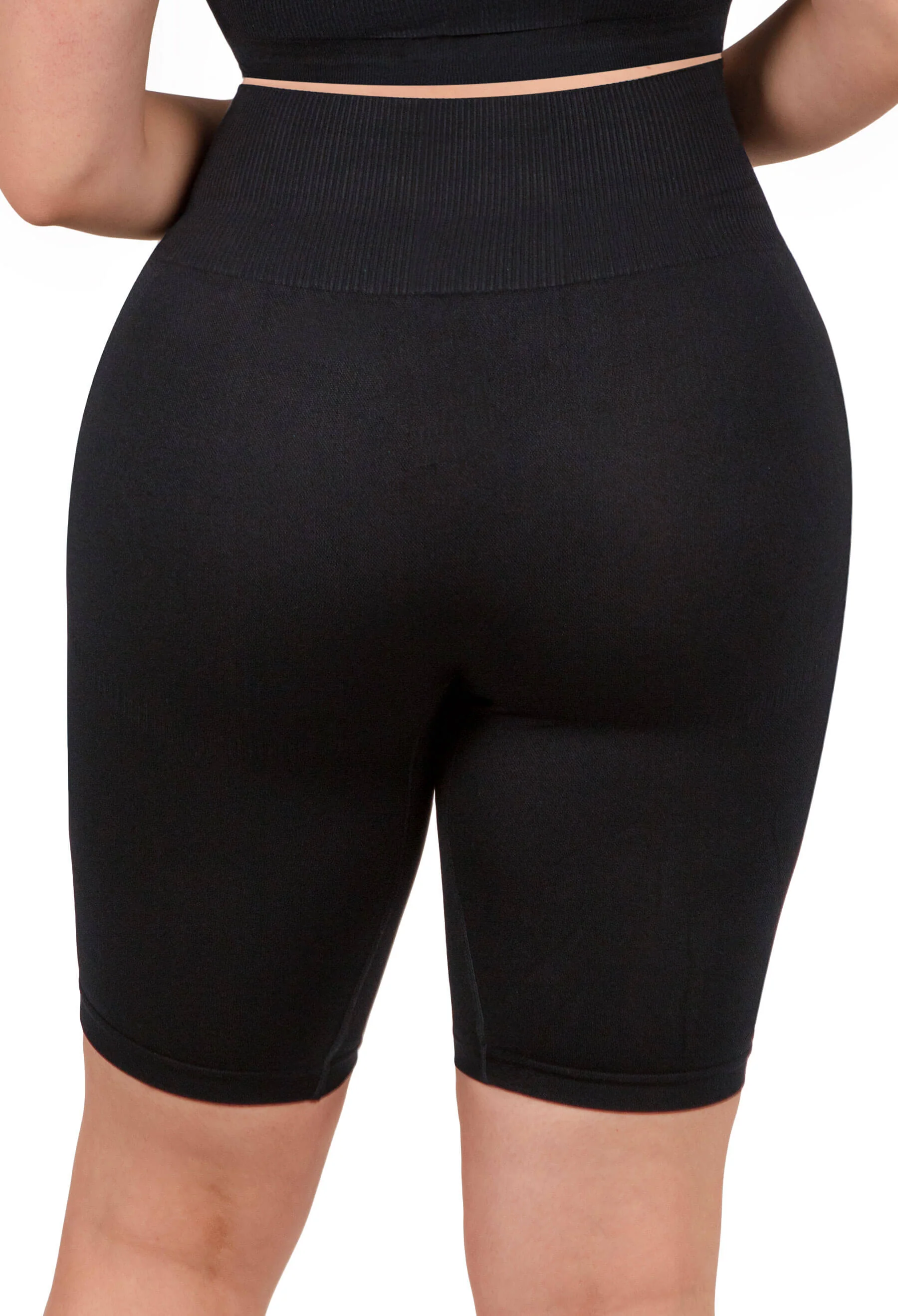 Plus Size Seamless High Waist Long Biker Shorts - Image 5