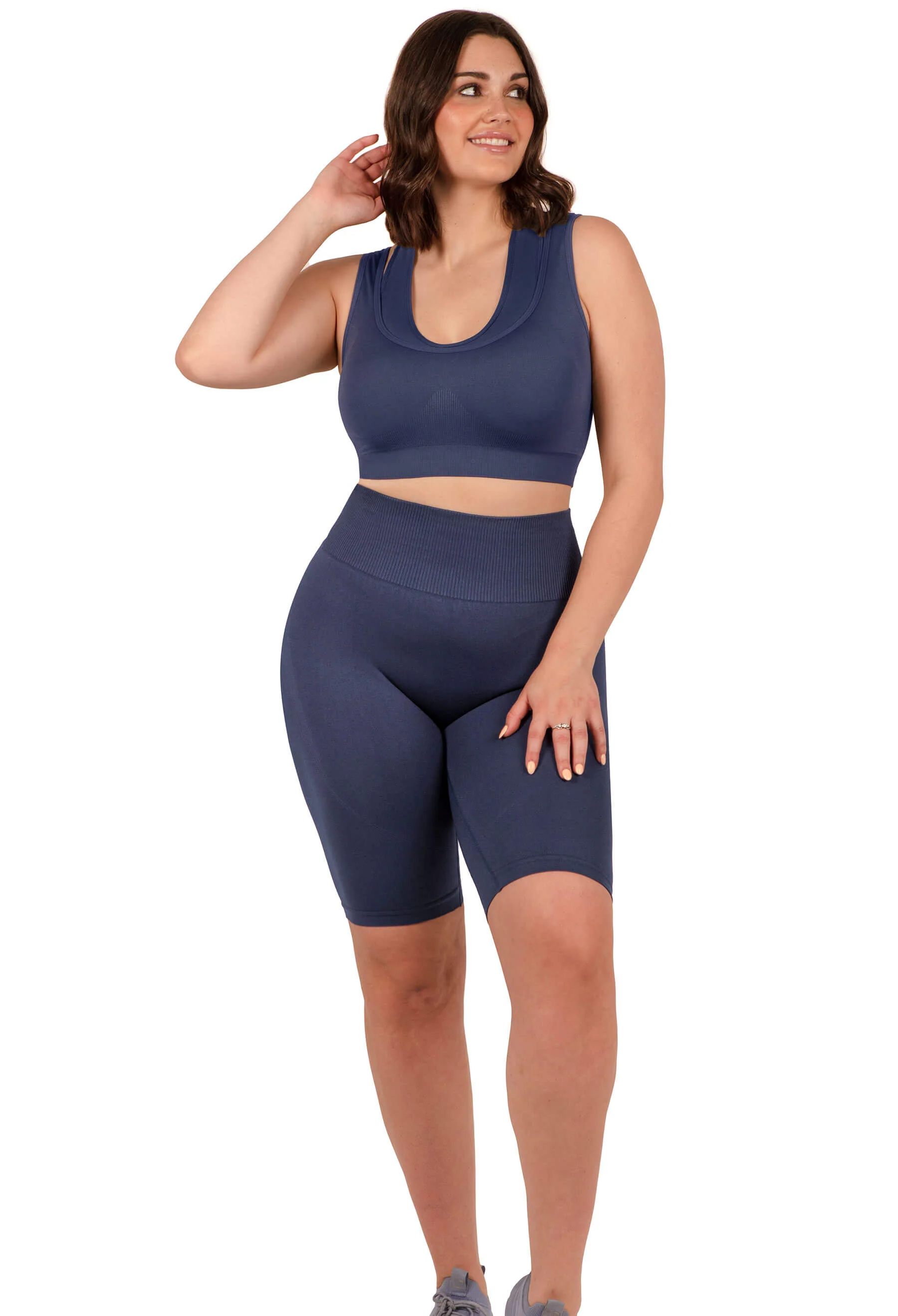 Seamless High Waist Long Biker Shorts - Image 7
