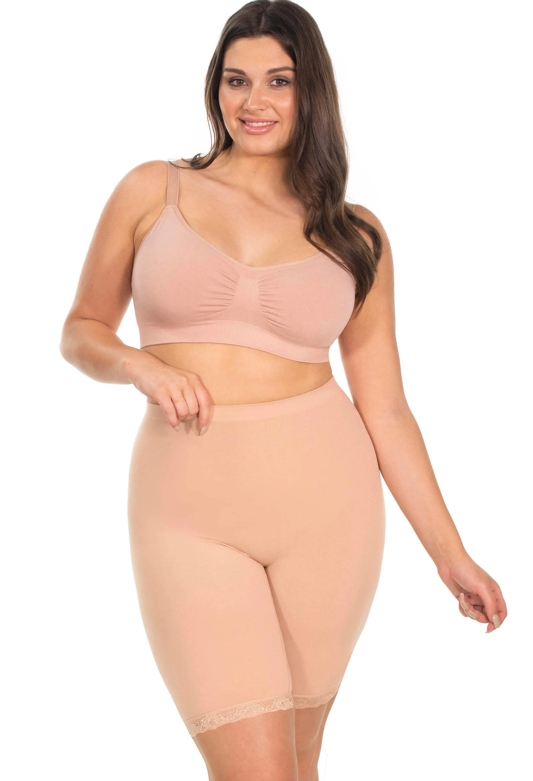 Post Surgery Comfort Long Shorts | Seamless Cotton Blend - 3 Pack - Image 8