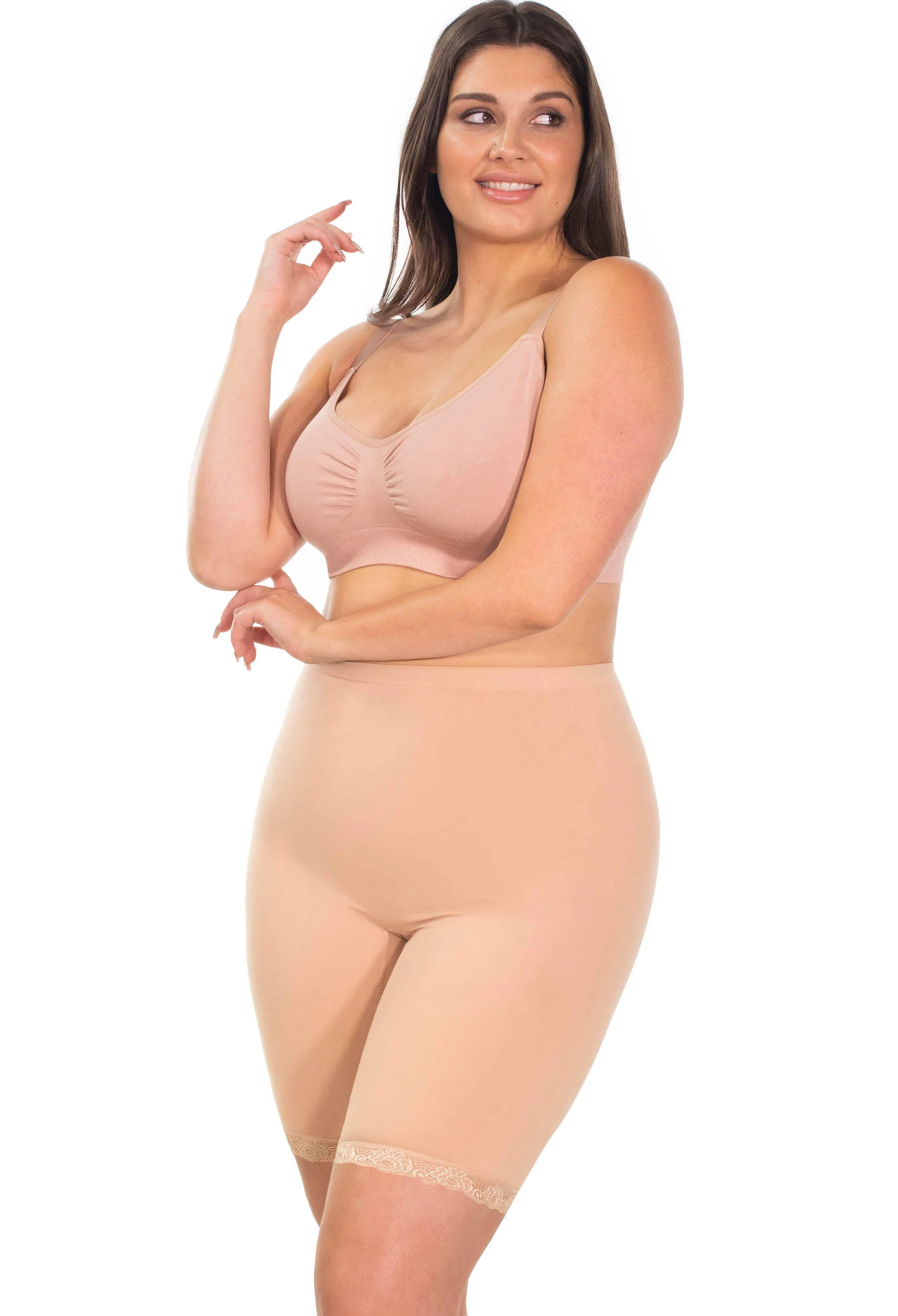 Post Surgery Comfort Long Shorts | Seamless Cotton Blend - 3 Pack - Image 9