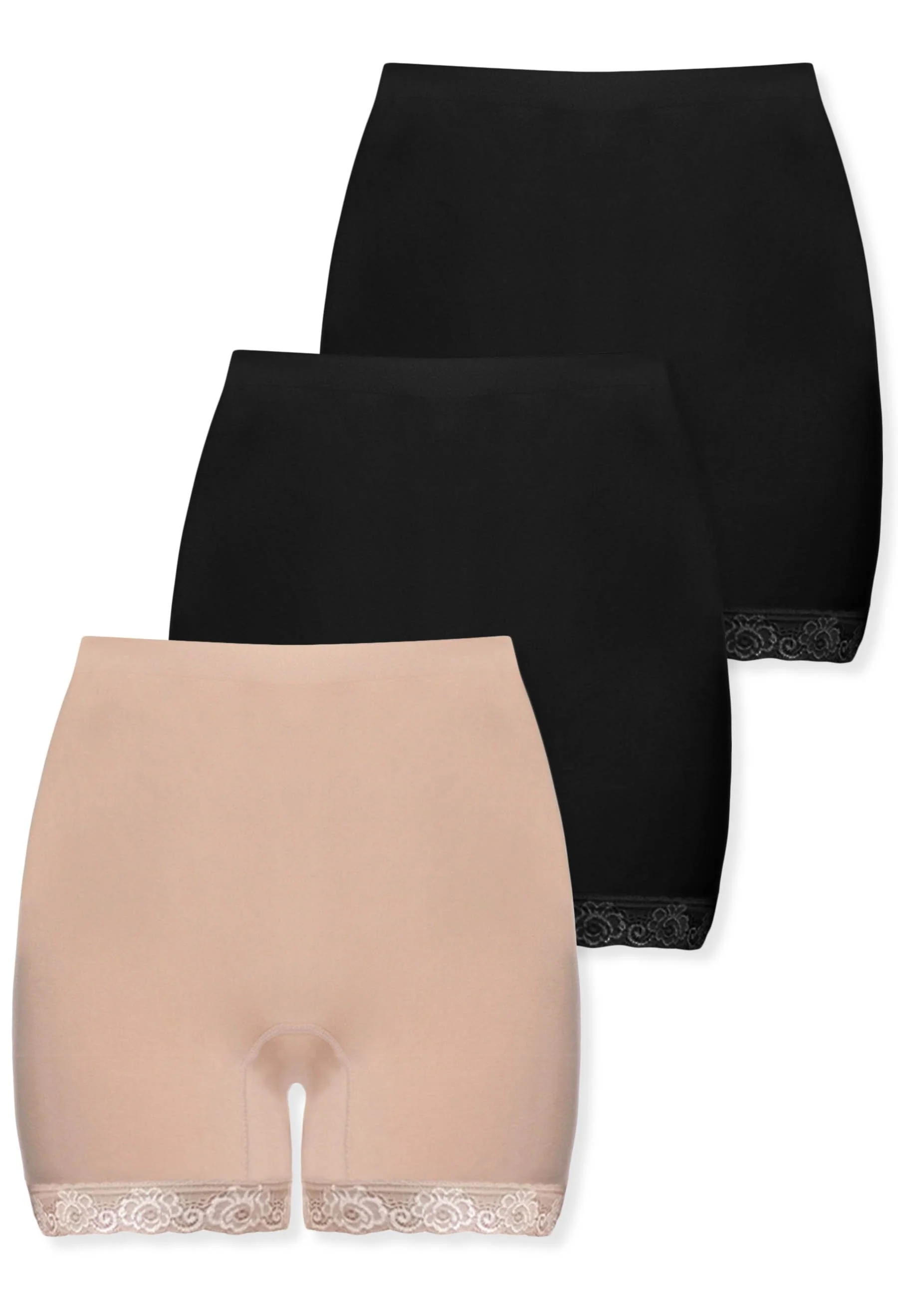 Anti Chafing High Rise Petite Cotton Rich Shorts - 3 Pack - Image 12