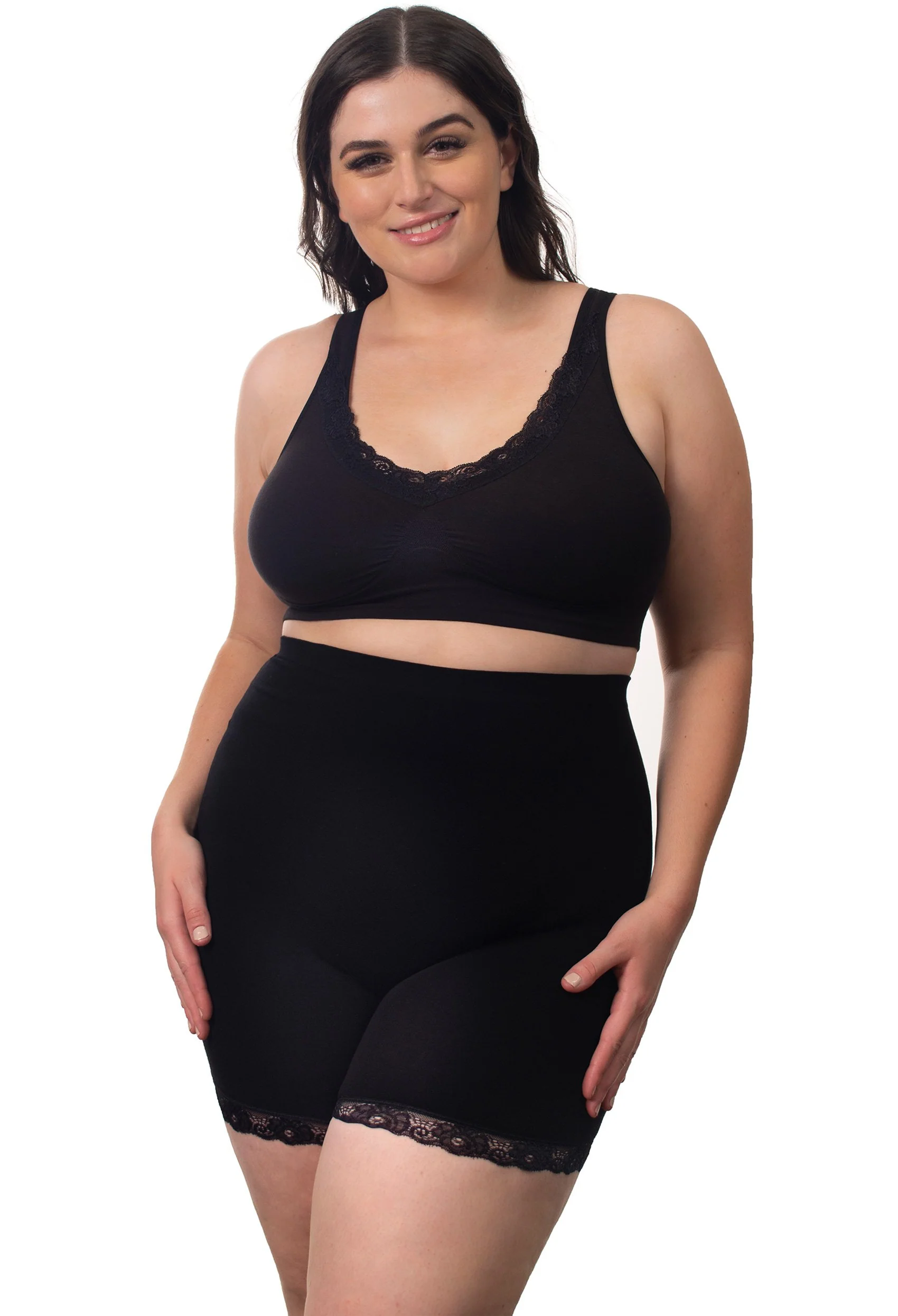 Anti Chafing High Rise Petite Cotton Rich Shorts - 3 Pack - Image 9