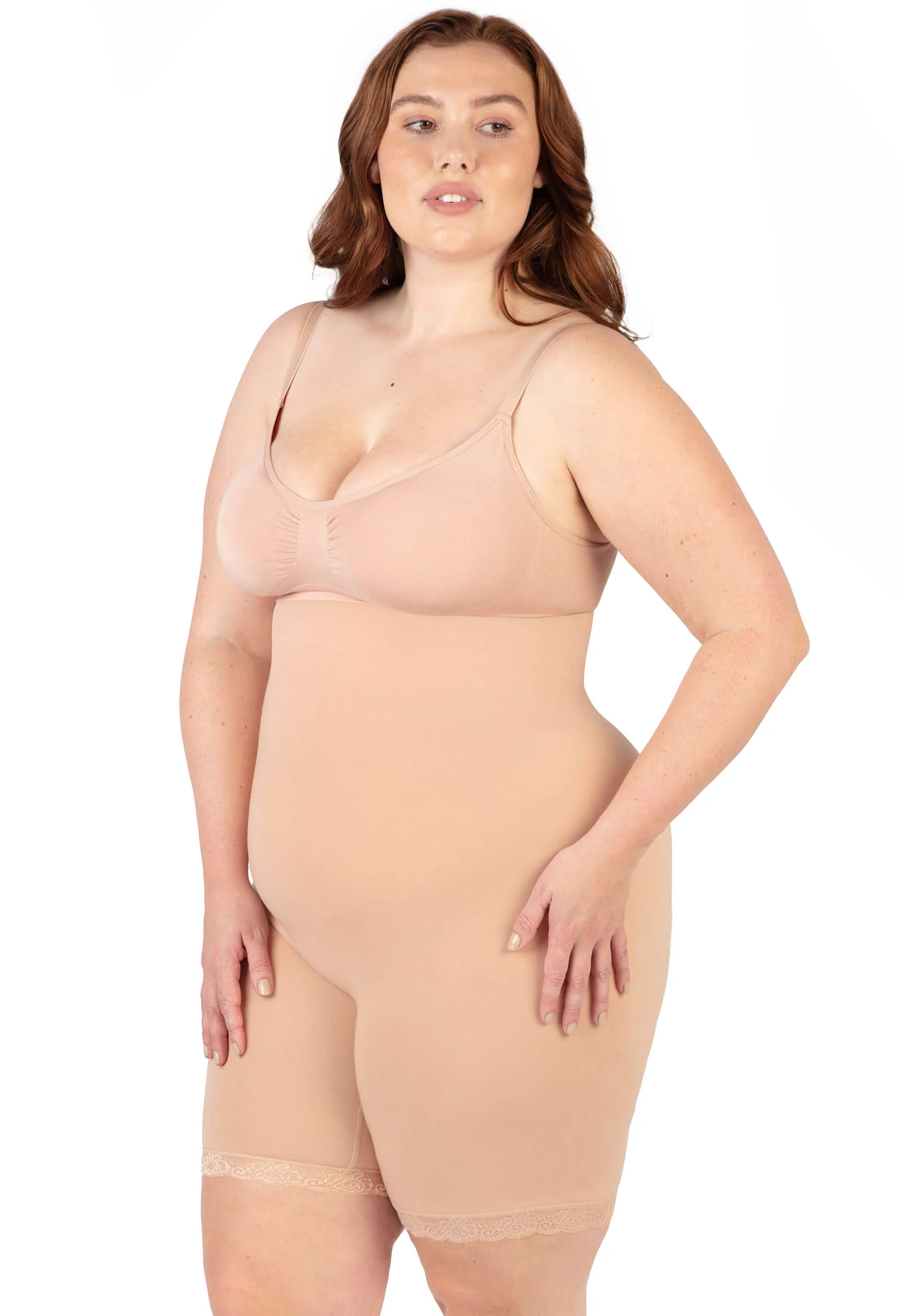 Underbust Anti Chafing Midi Cotton Rich Shorts - Image 5