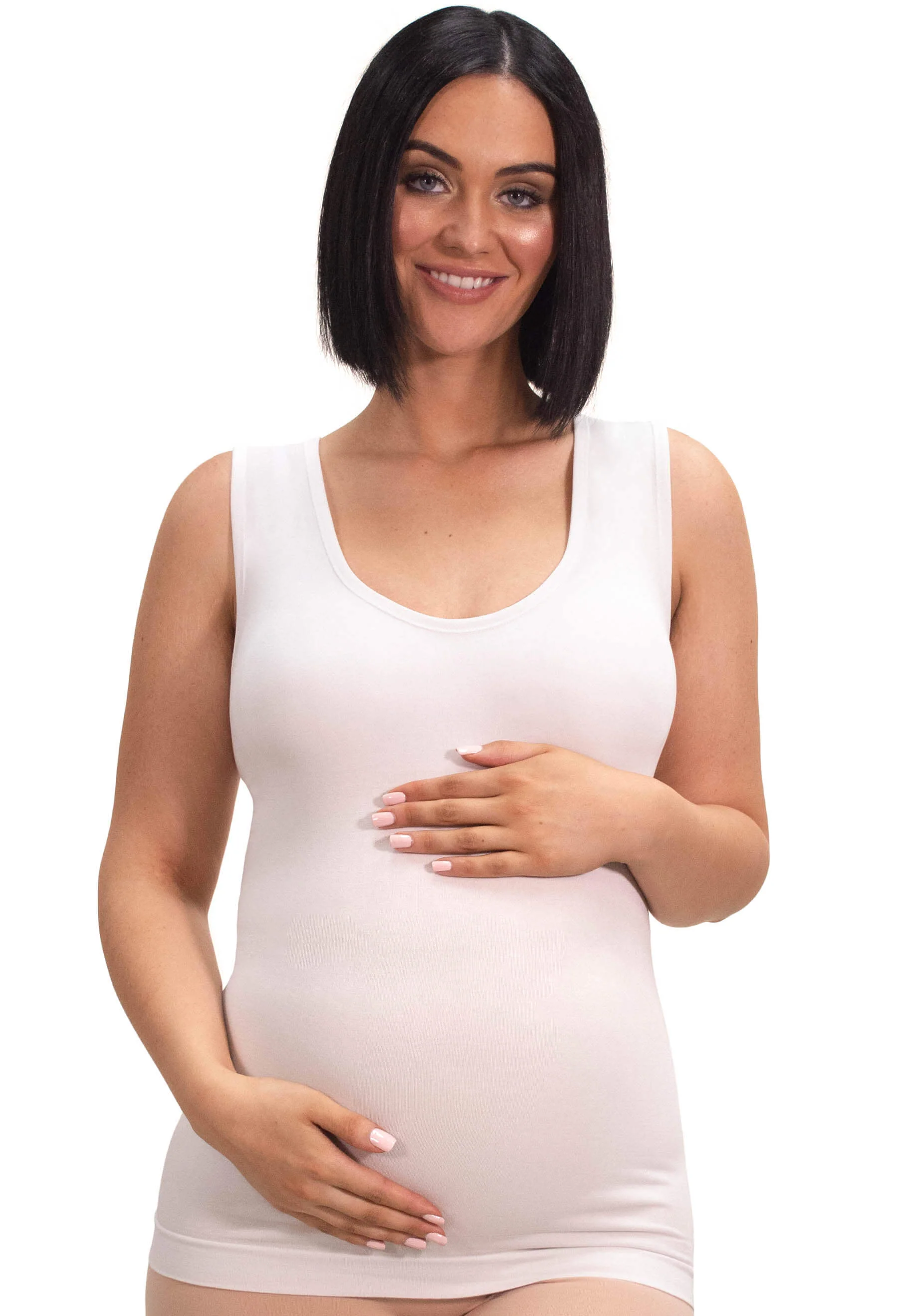 Pregnancy Bamboo Tank Top & Cross Fold Pants Set - Image 7