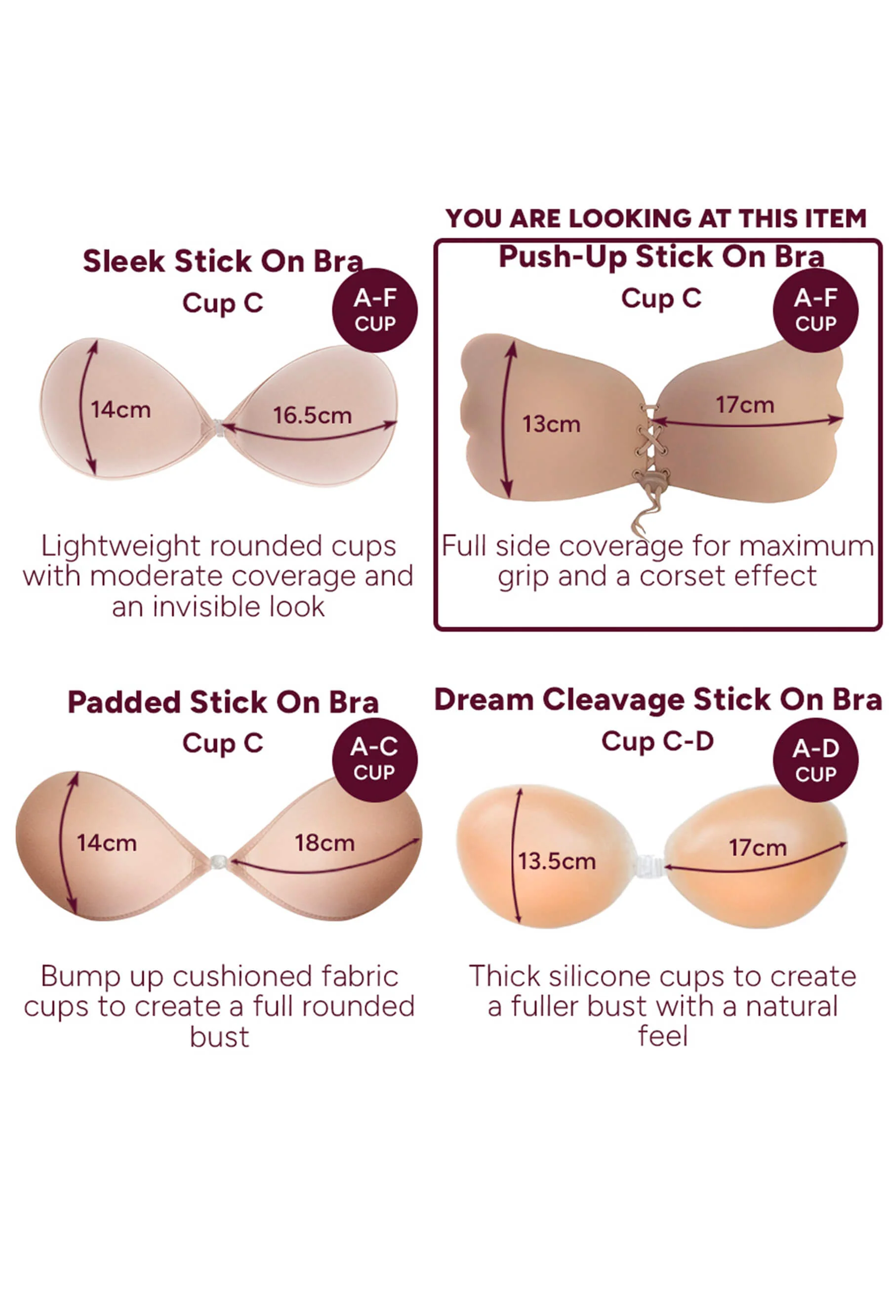 Push Up Stick On Bra - 2 Pack - Image 22