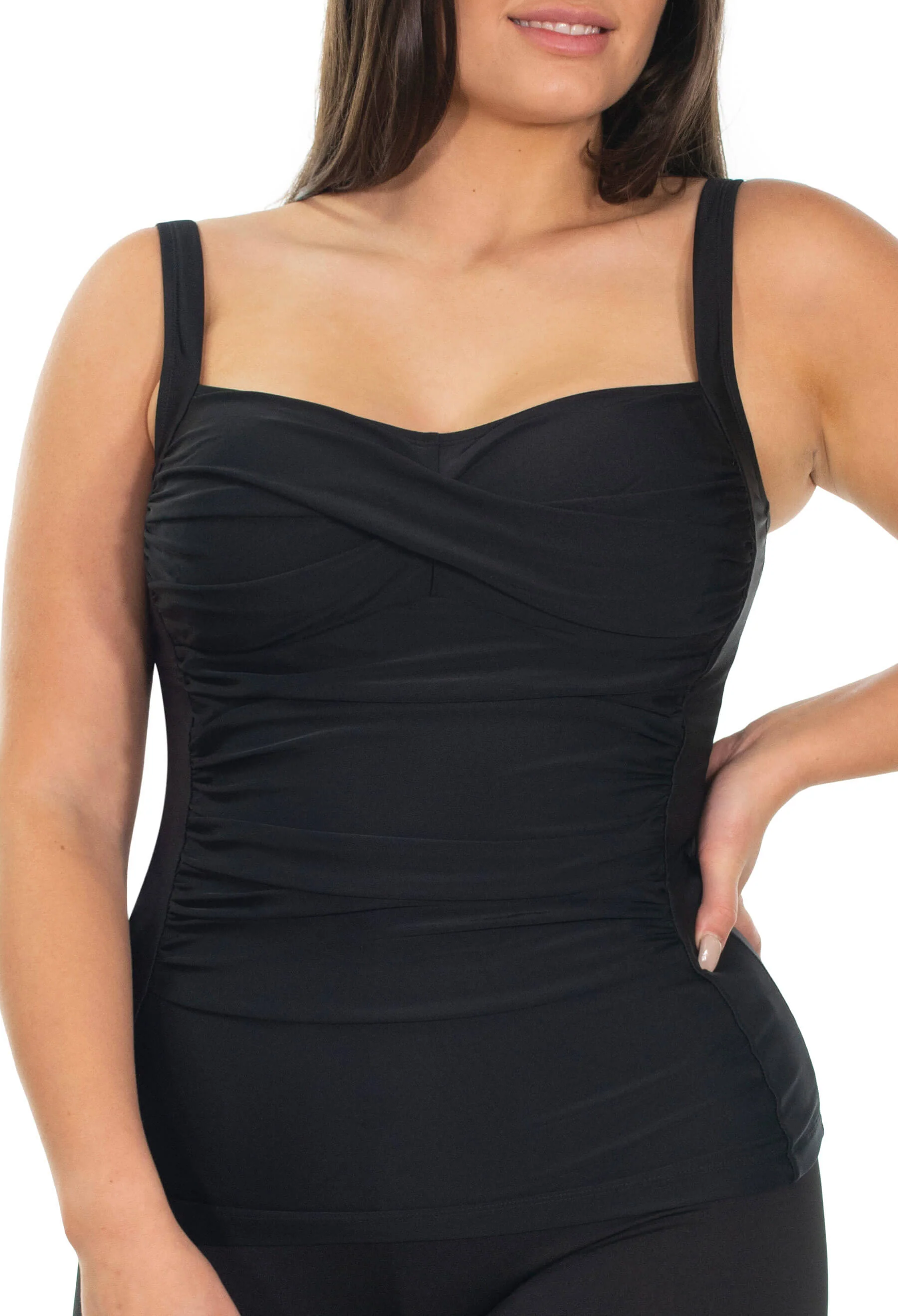 Ruched Bust Tankini Swim Top - Image 4