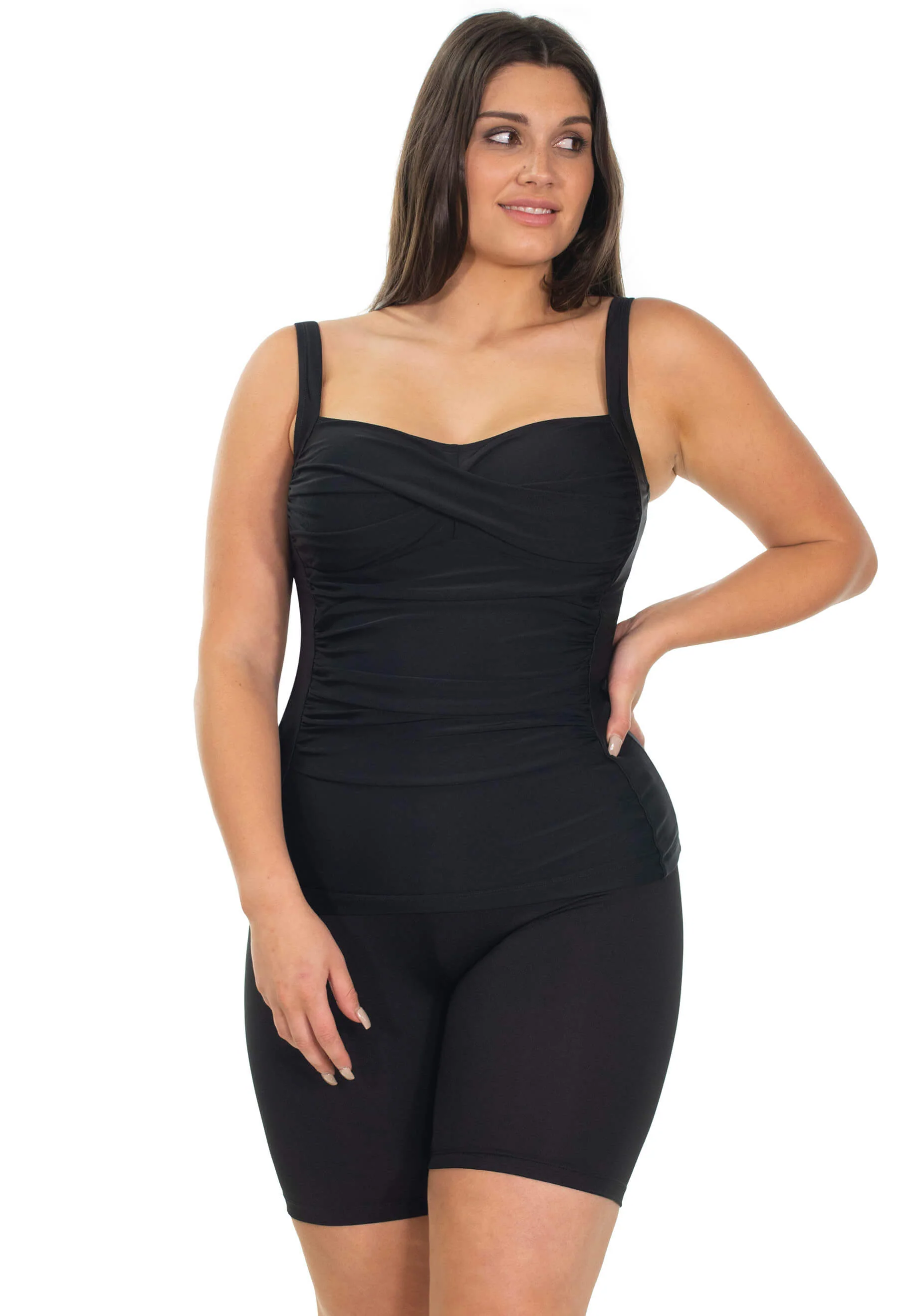 Ruched Bust Tankini Swim Top - Image 6