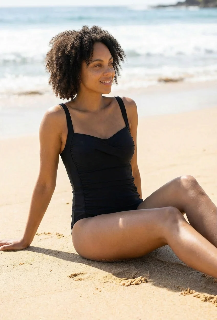Ruched Bust Tankini Swim Top - Image 8