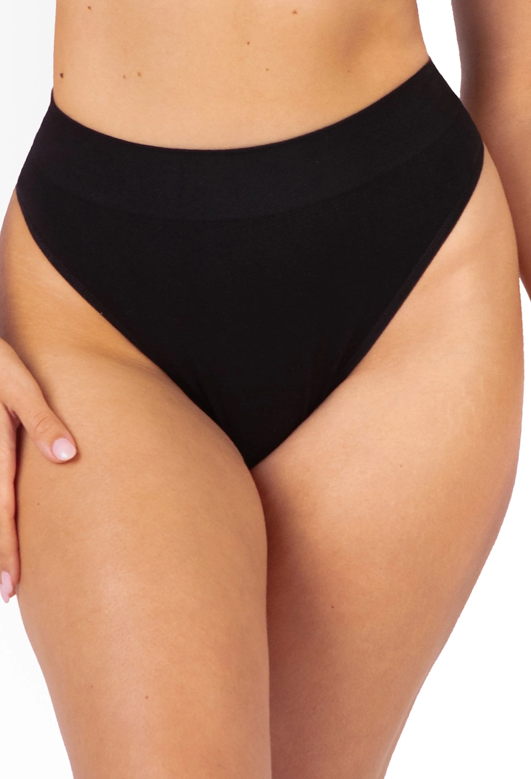 Seamless Cotton Rich High Waist G String - 7 Pack - Image 11