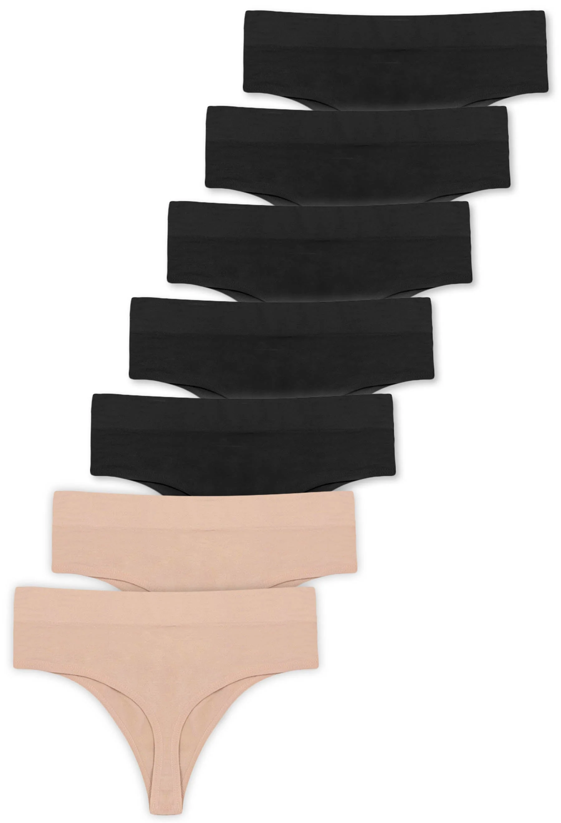Seamless Cotton Rich High Waist G String - 7 Pack - Image 15