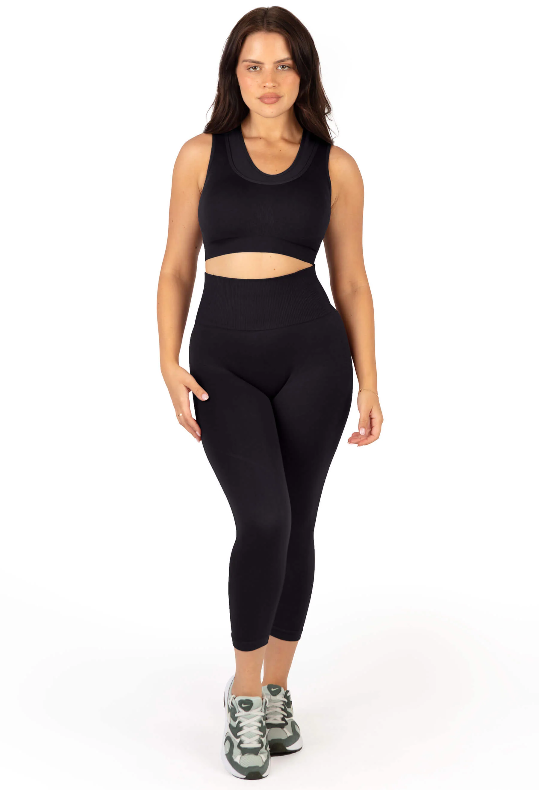 Seamless High Waist 3/4 Capri Leggings - Image 5