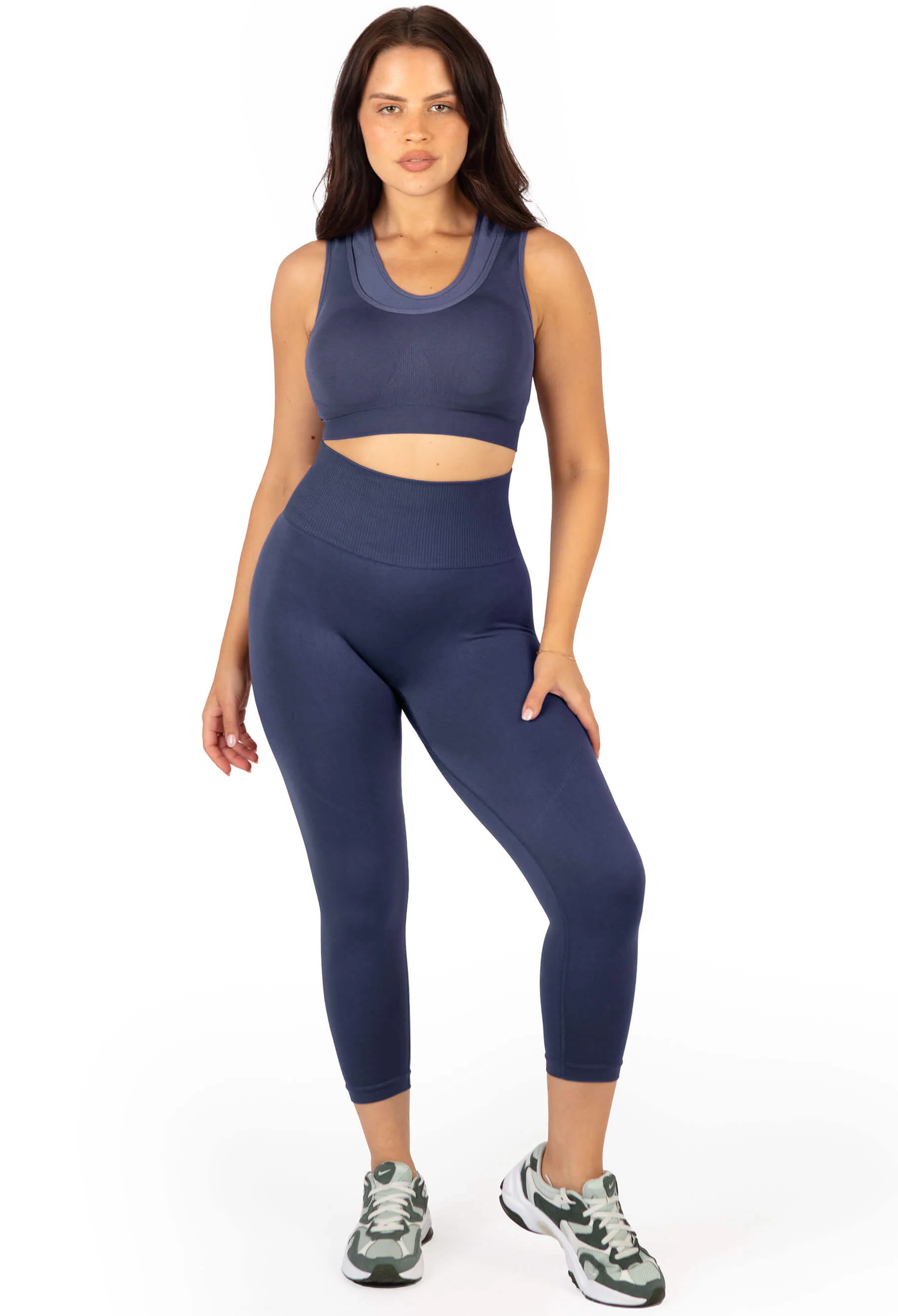 Seamless High Waist 3/4 Capri Leggings - Image 3