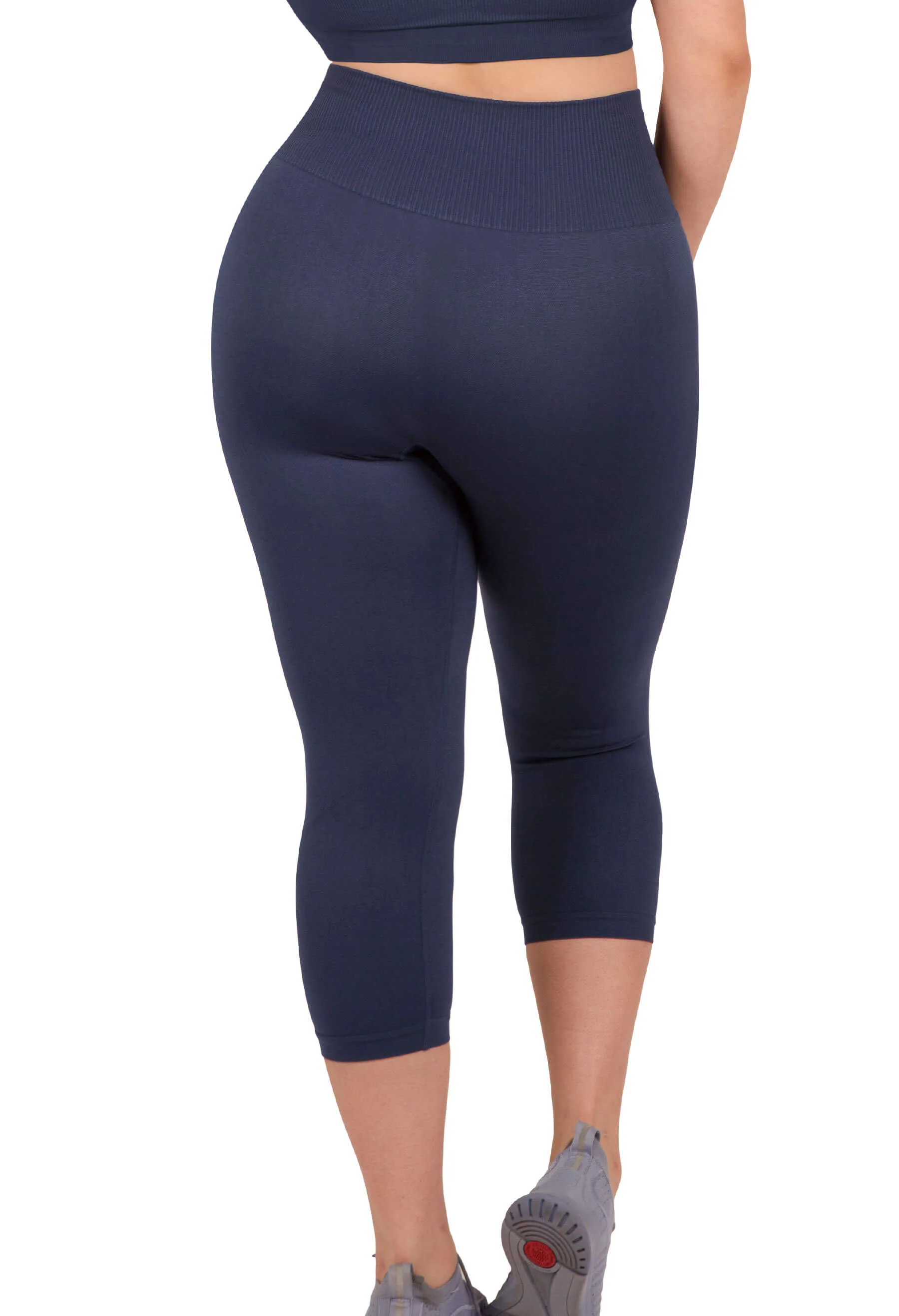 Seamless High Waist 3/4 Capri Leggings - 2 Pack - Image 10