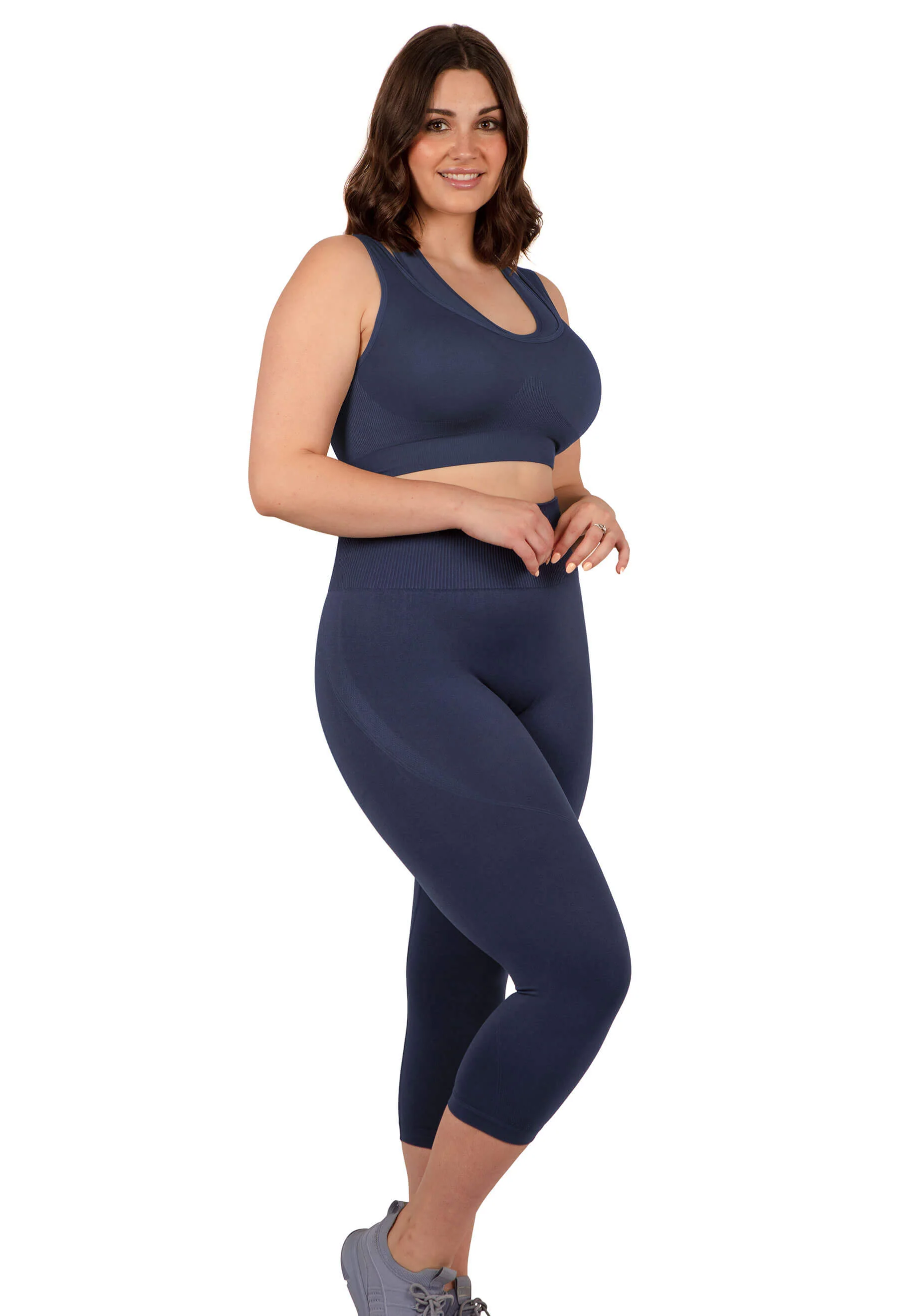 Seamless High Waist 3/4 Capri Leggings - 2 Pack - Image 12