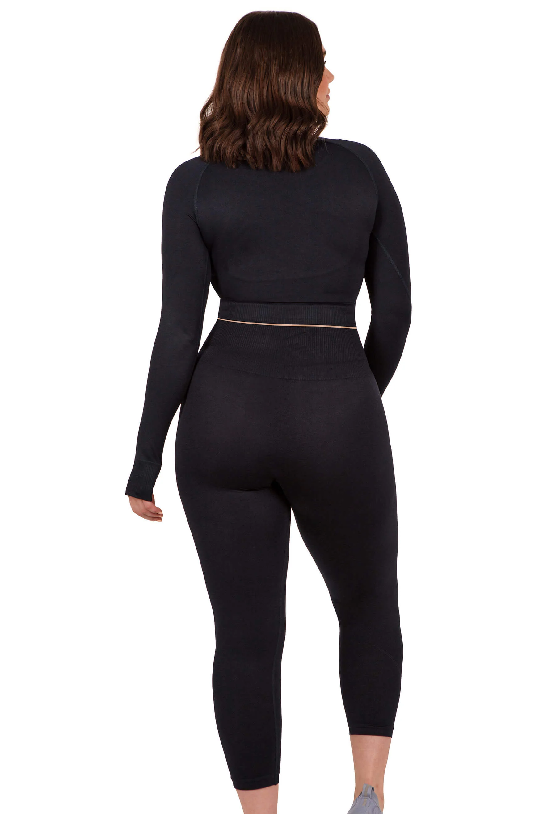 Seamless High Waist 3/4 Capri Leggings - 2 Pack - Image 7